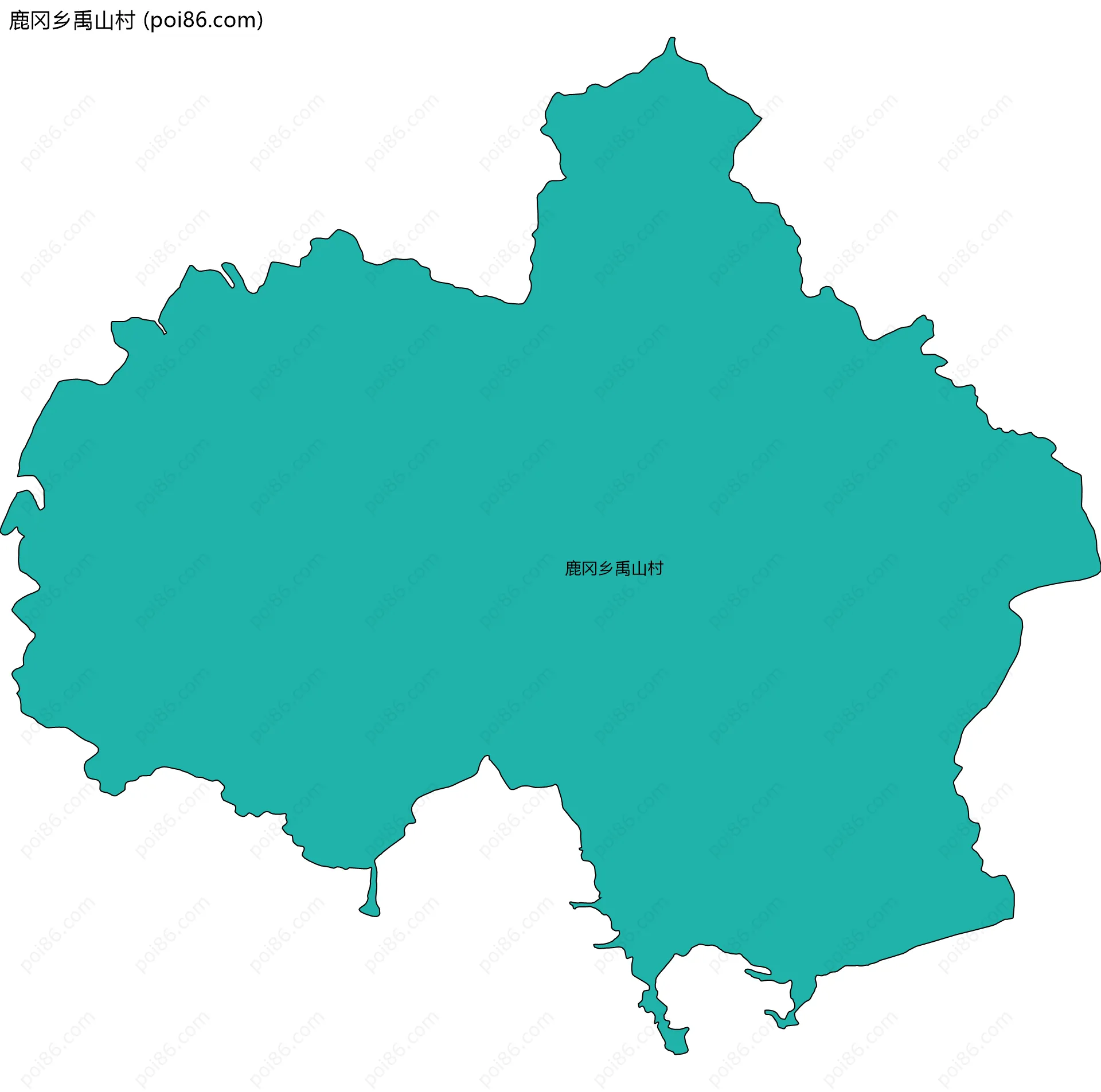 鹿冈乡禹山村边界地图