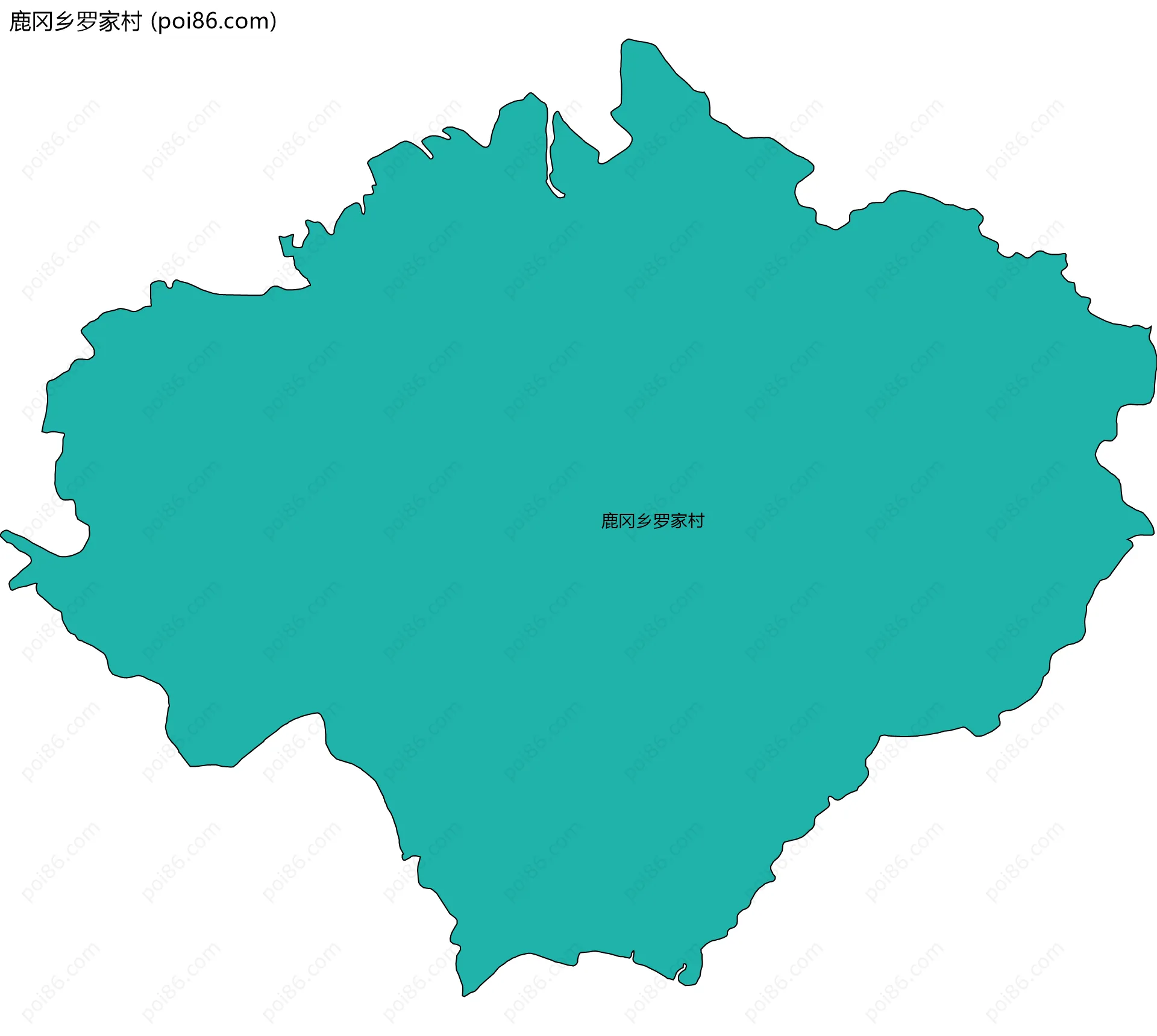 鹿冈乡罗家村边界地图