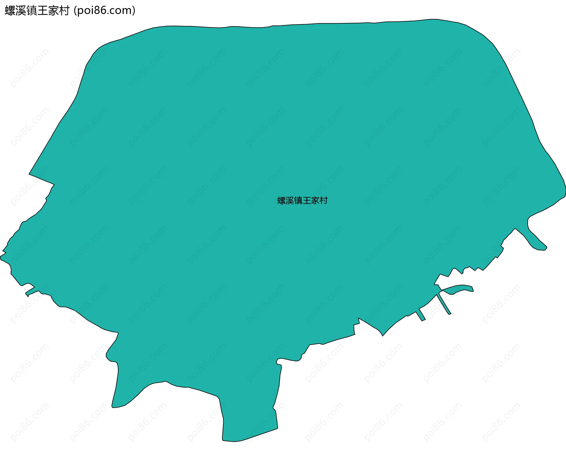 螺溪镇王家村边界地图