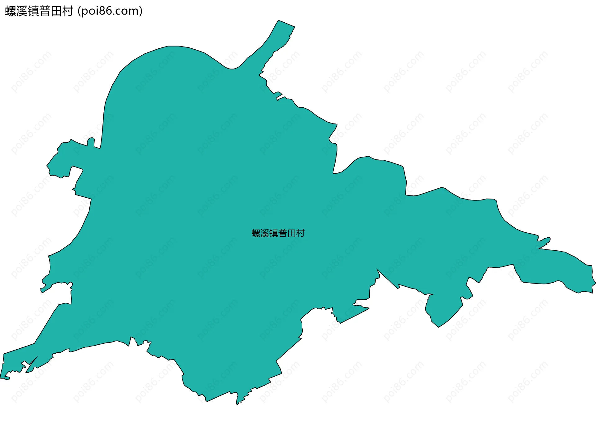 螺溪镇普田村边界地图