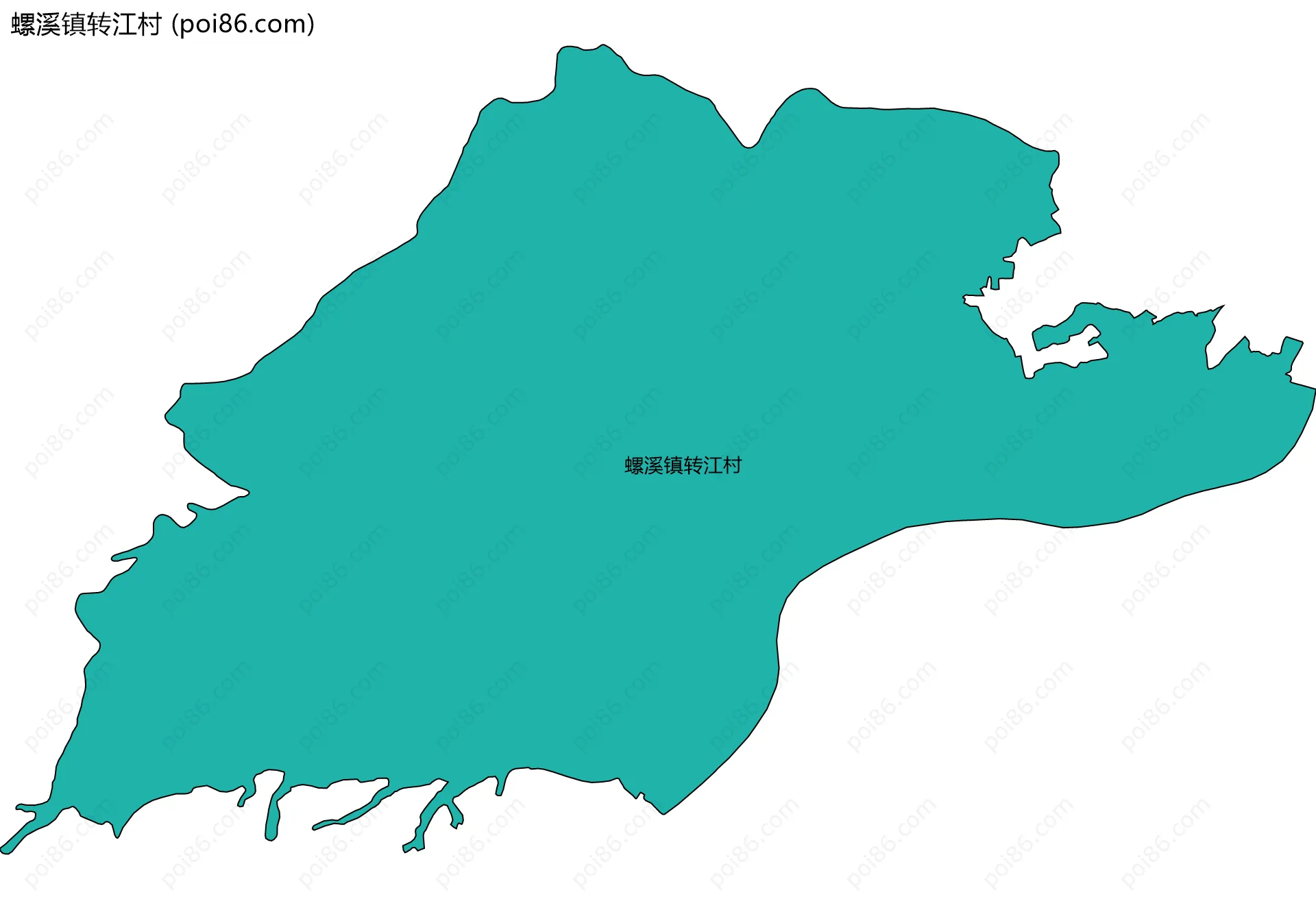 螺溪镇转江村边界地图