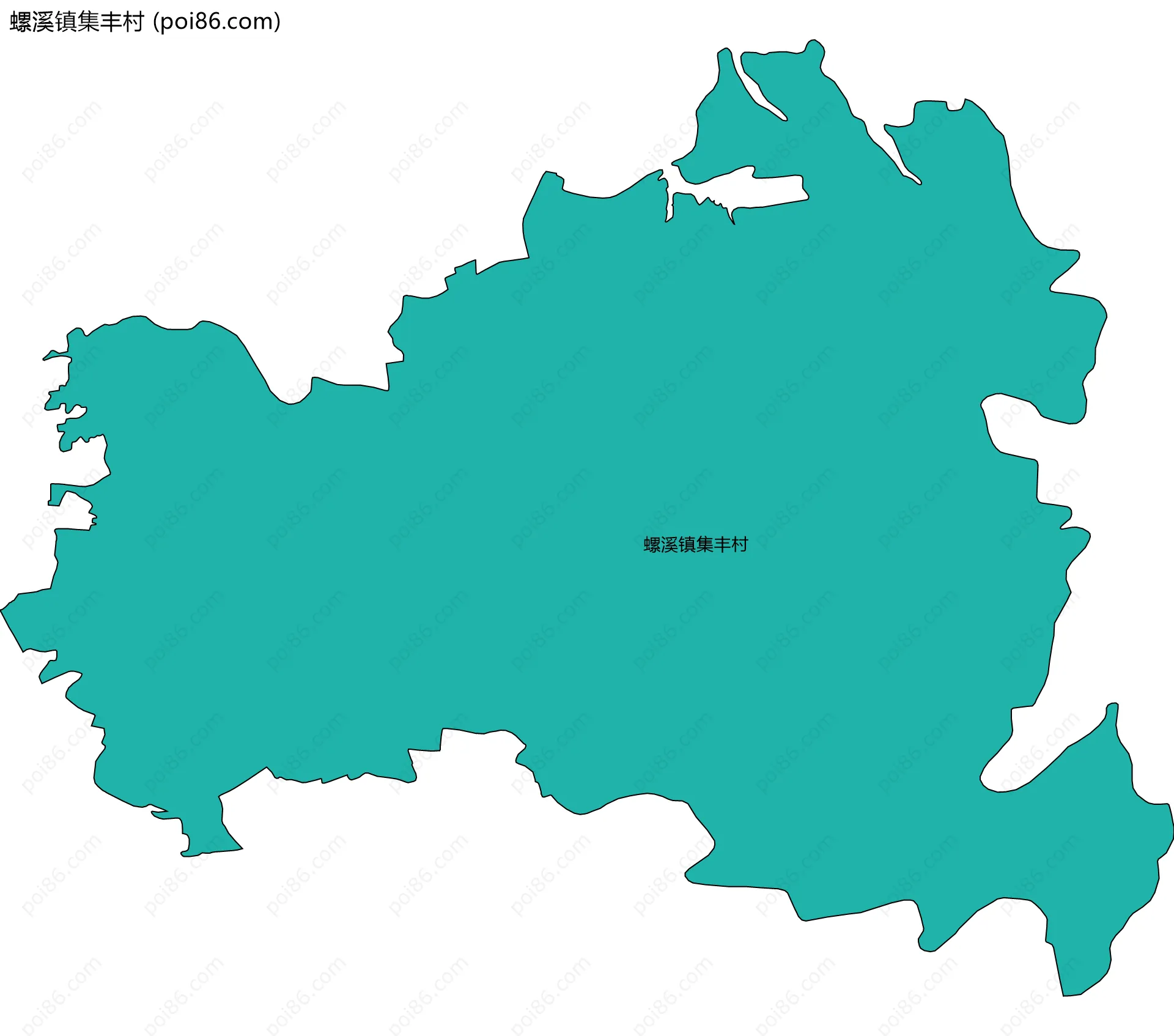 螺溪镇集丰村边界地图