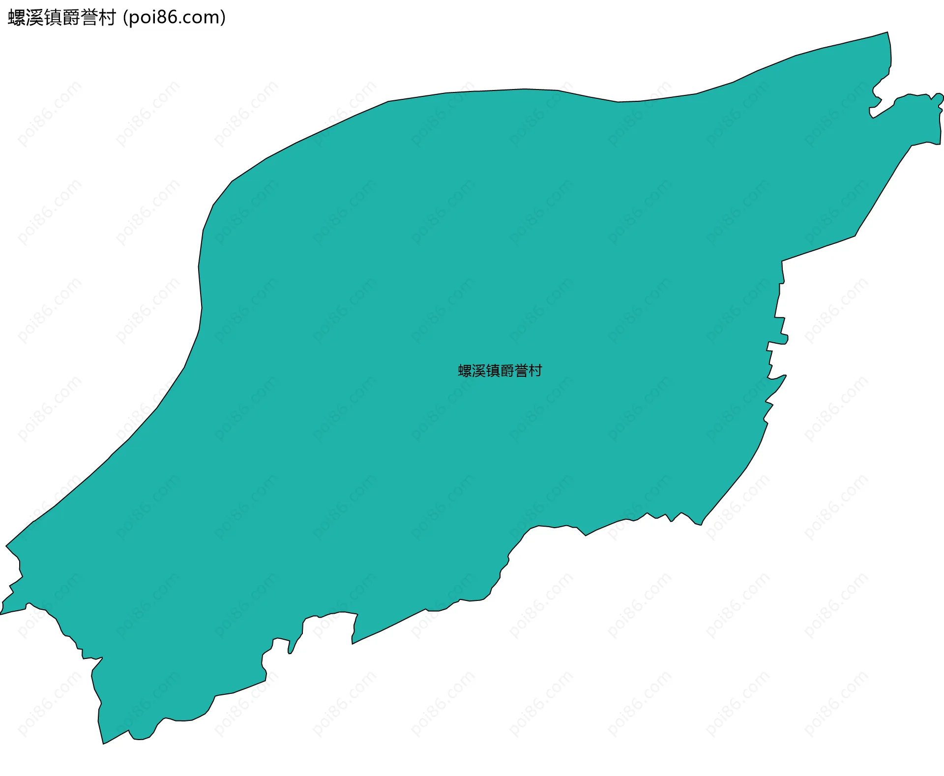 螺溪镇爵誉村边界地图