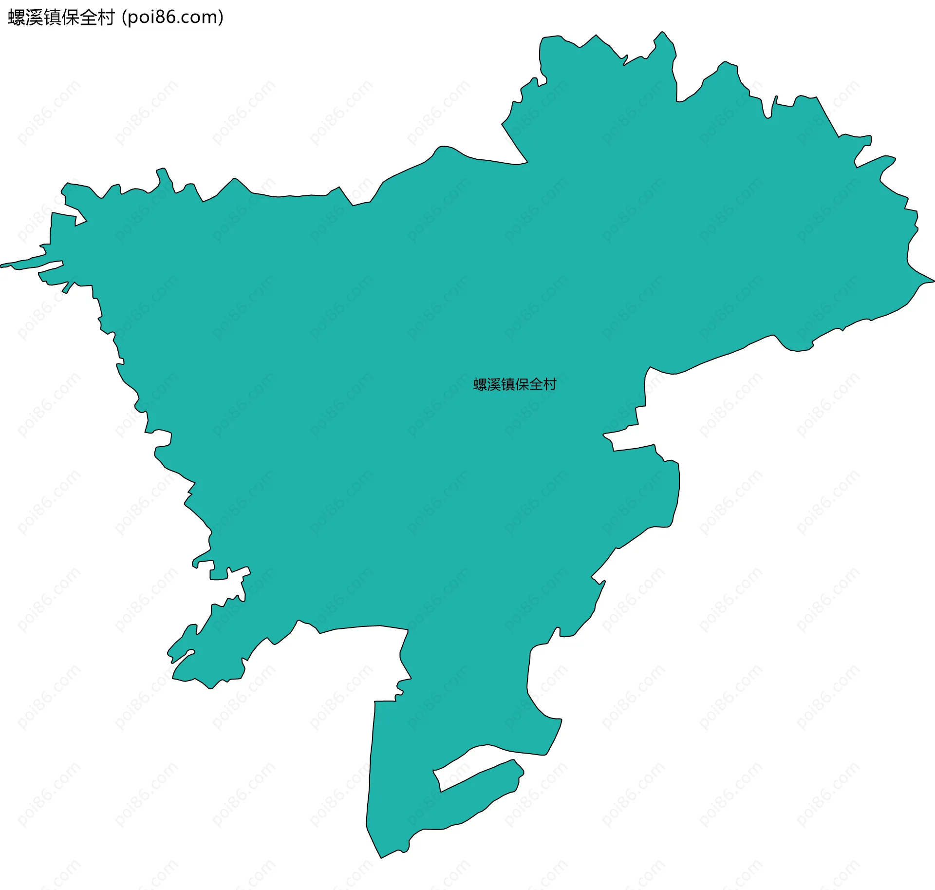 螺溪镇保全村边界地图