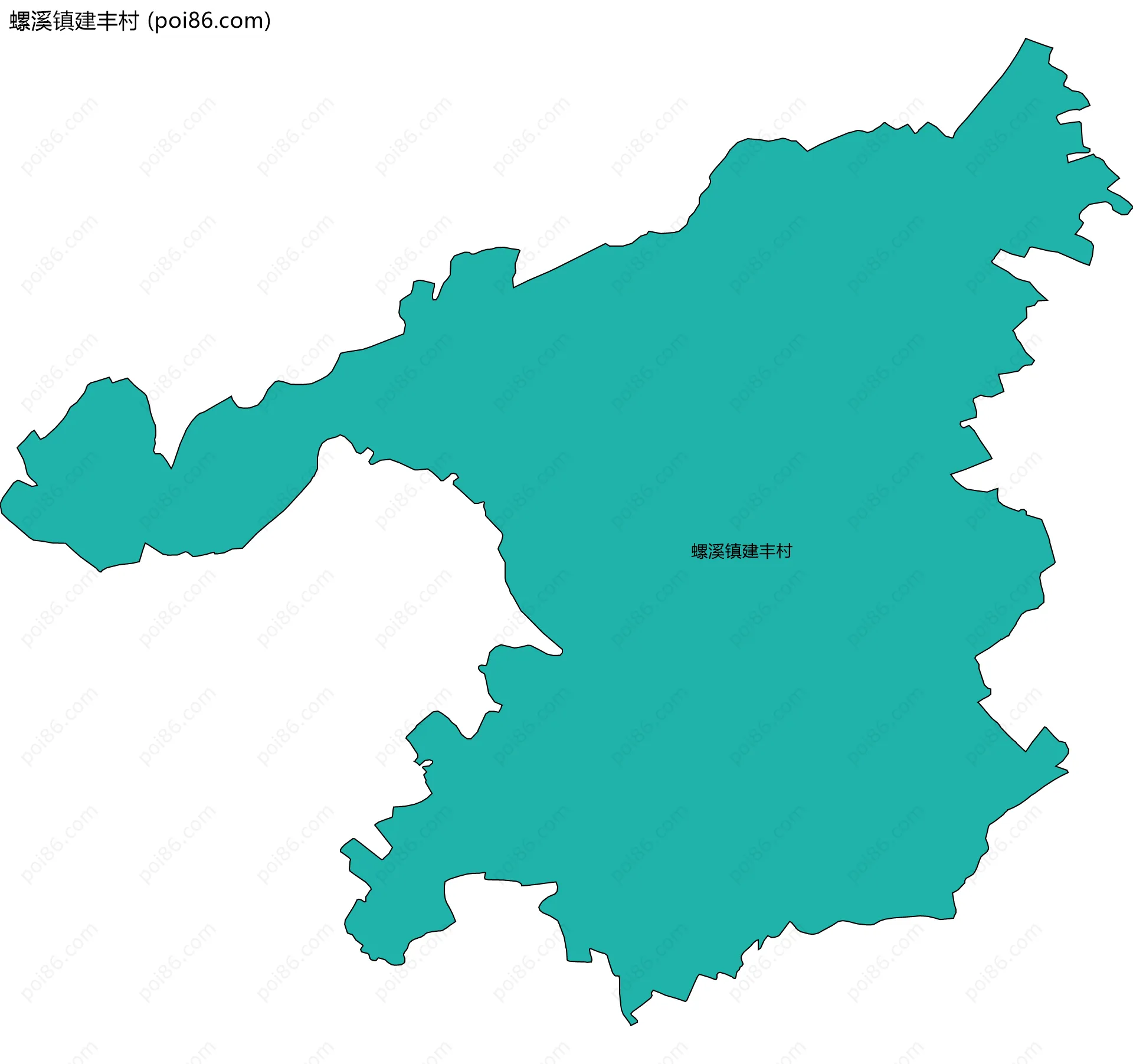 螺溪镇建丰村边界地图