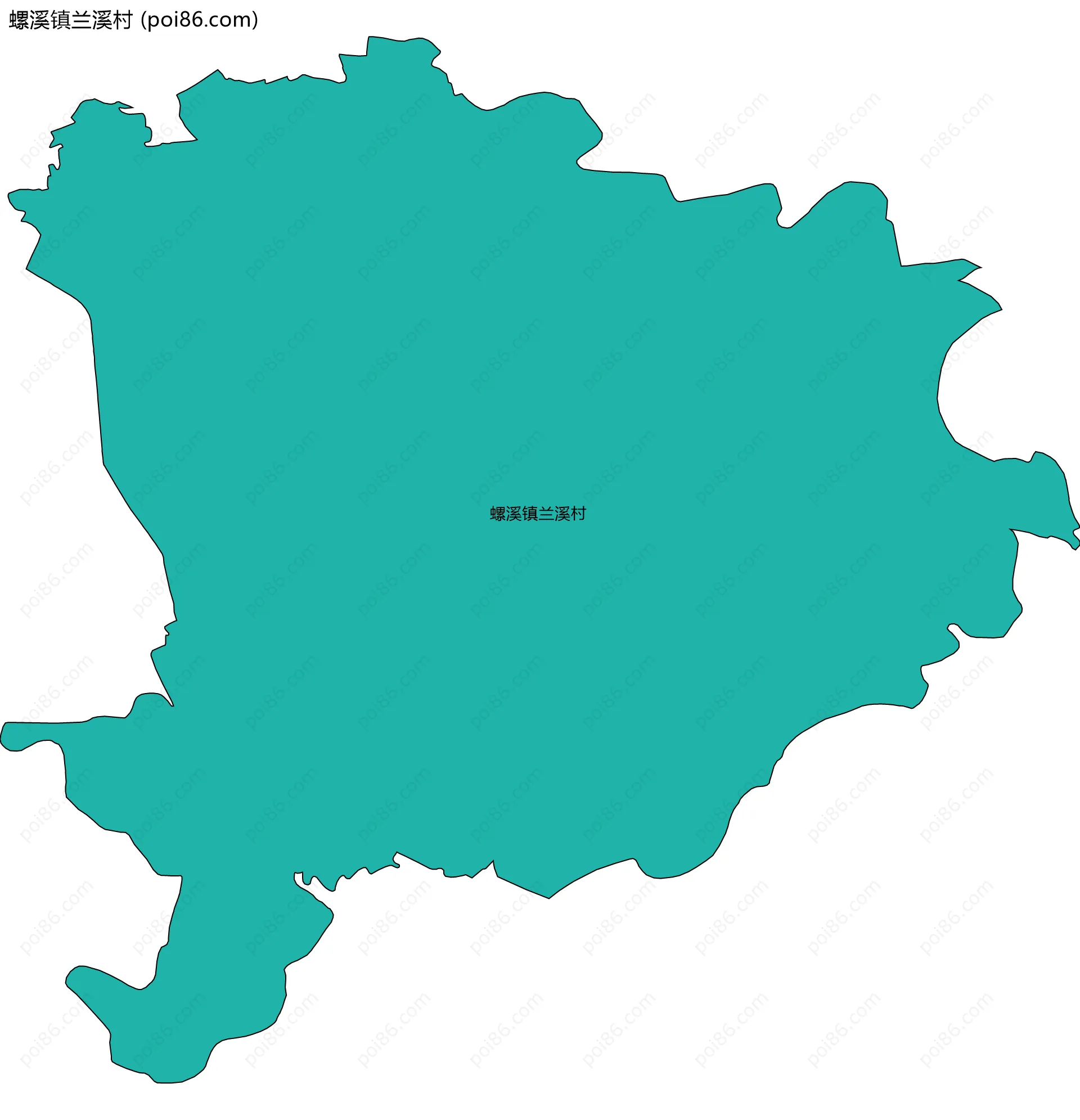 螺溪镇兰溪村边界地图