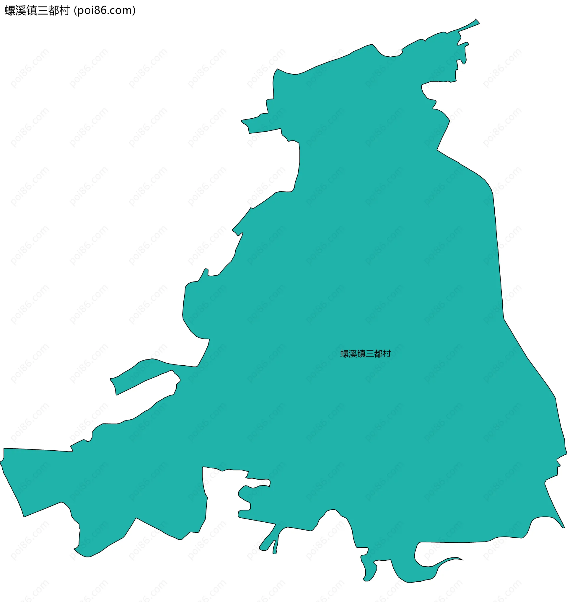 螺溪镇三都村边界地图