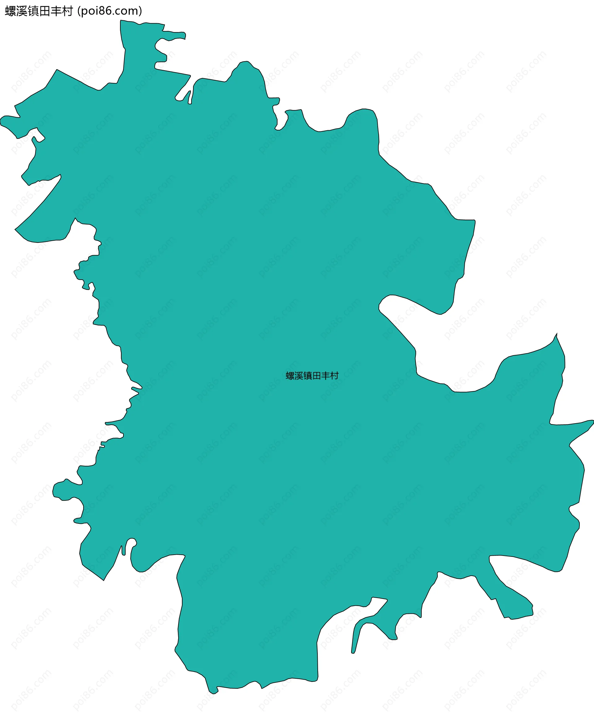 螺溪镇田丰村边界地图
