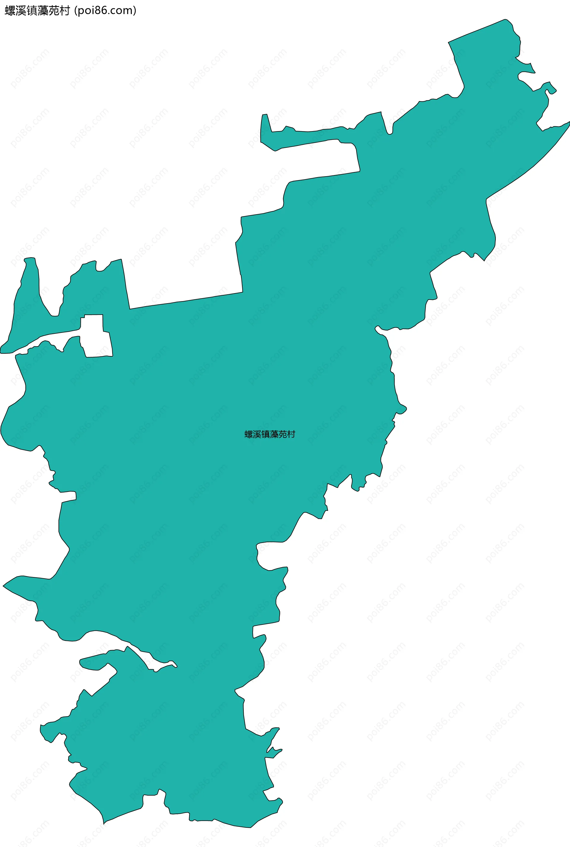 螺溪镇藻苑村边界地图