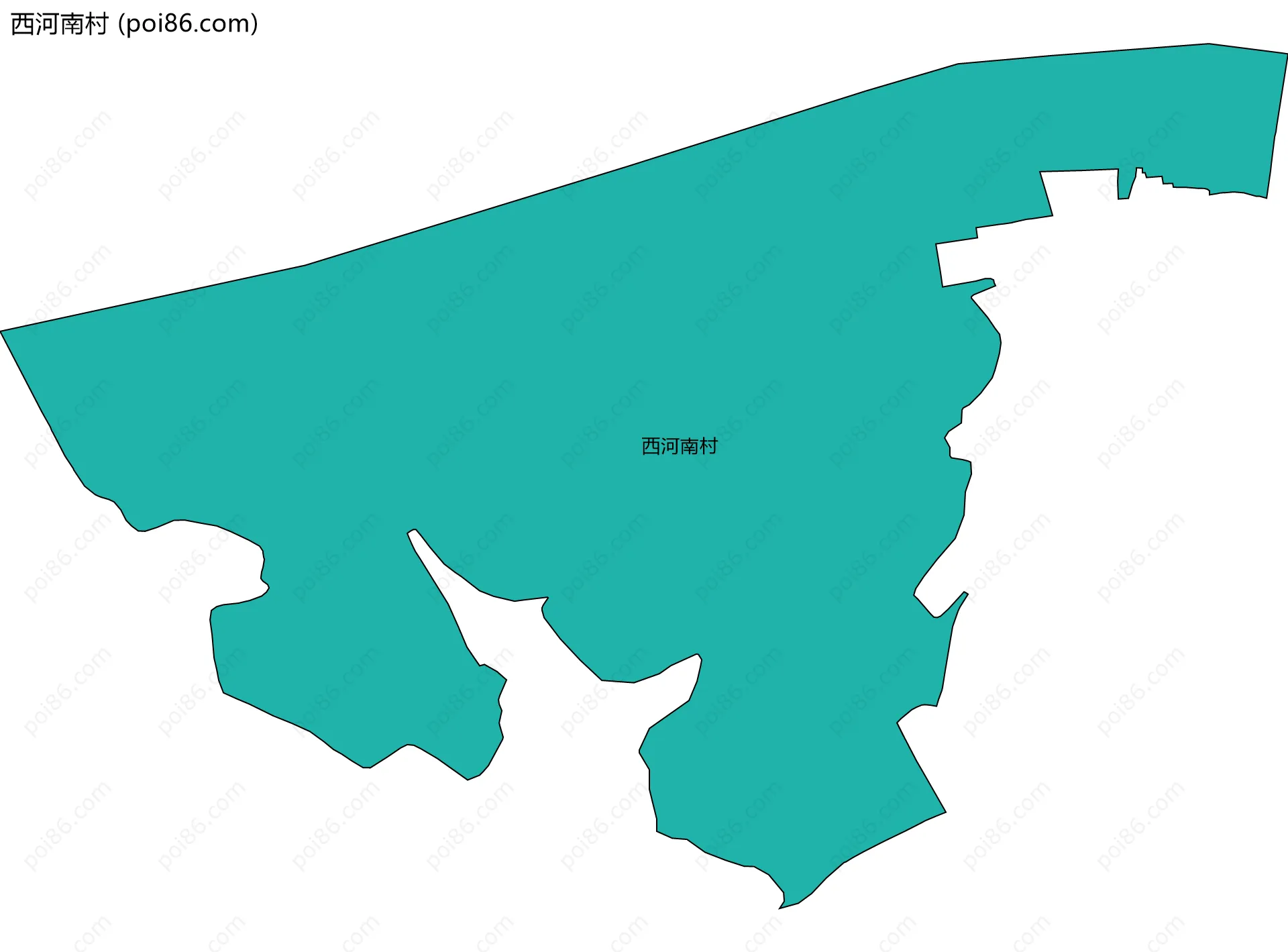 西河南村边界地图