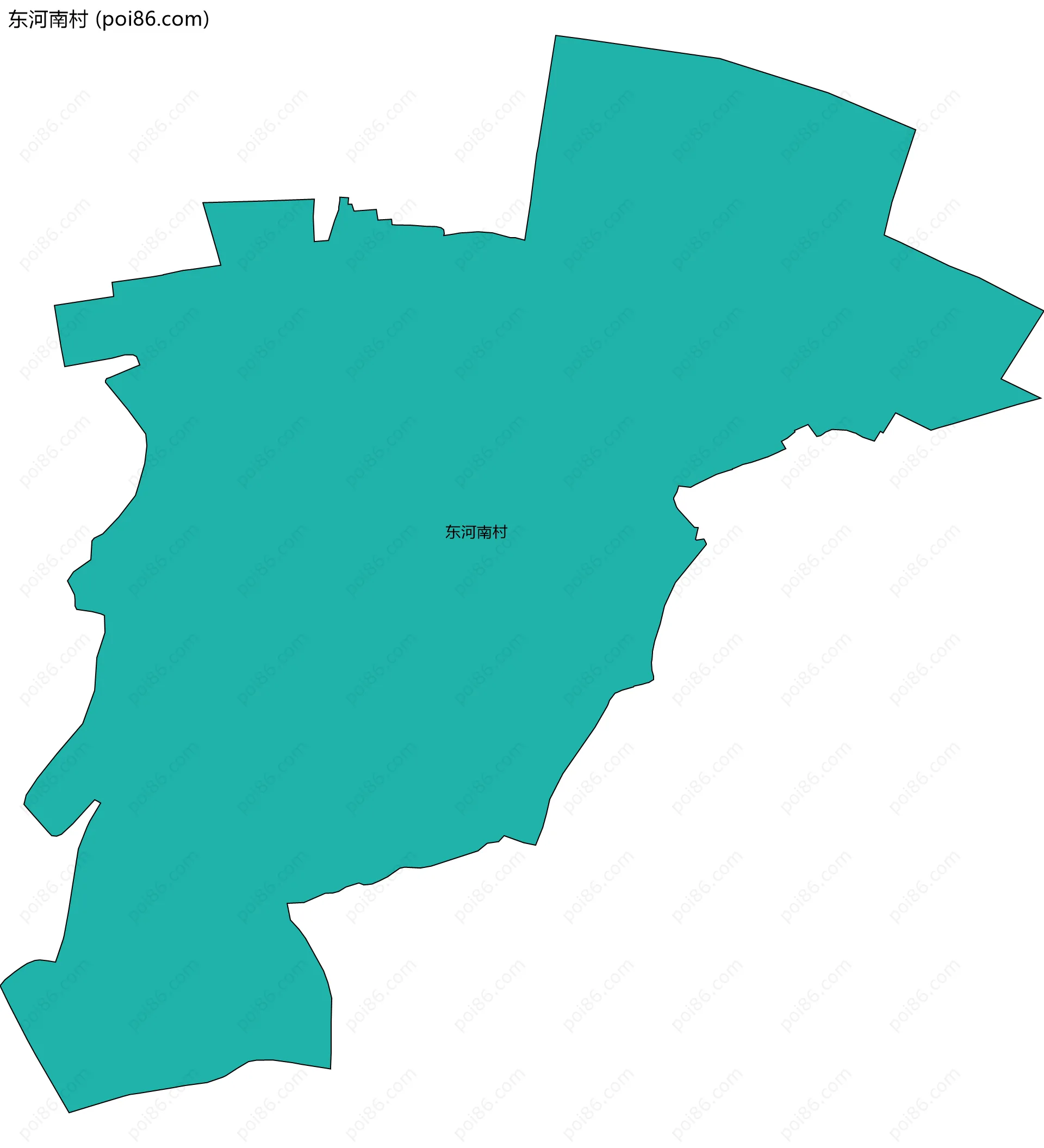 东河南村边界地图