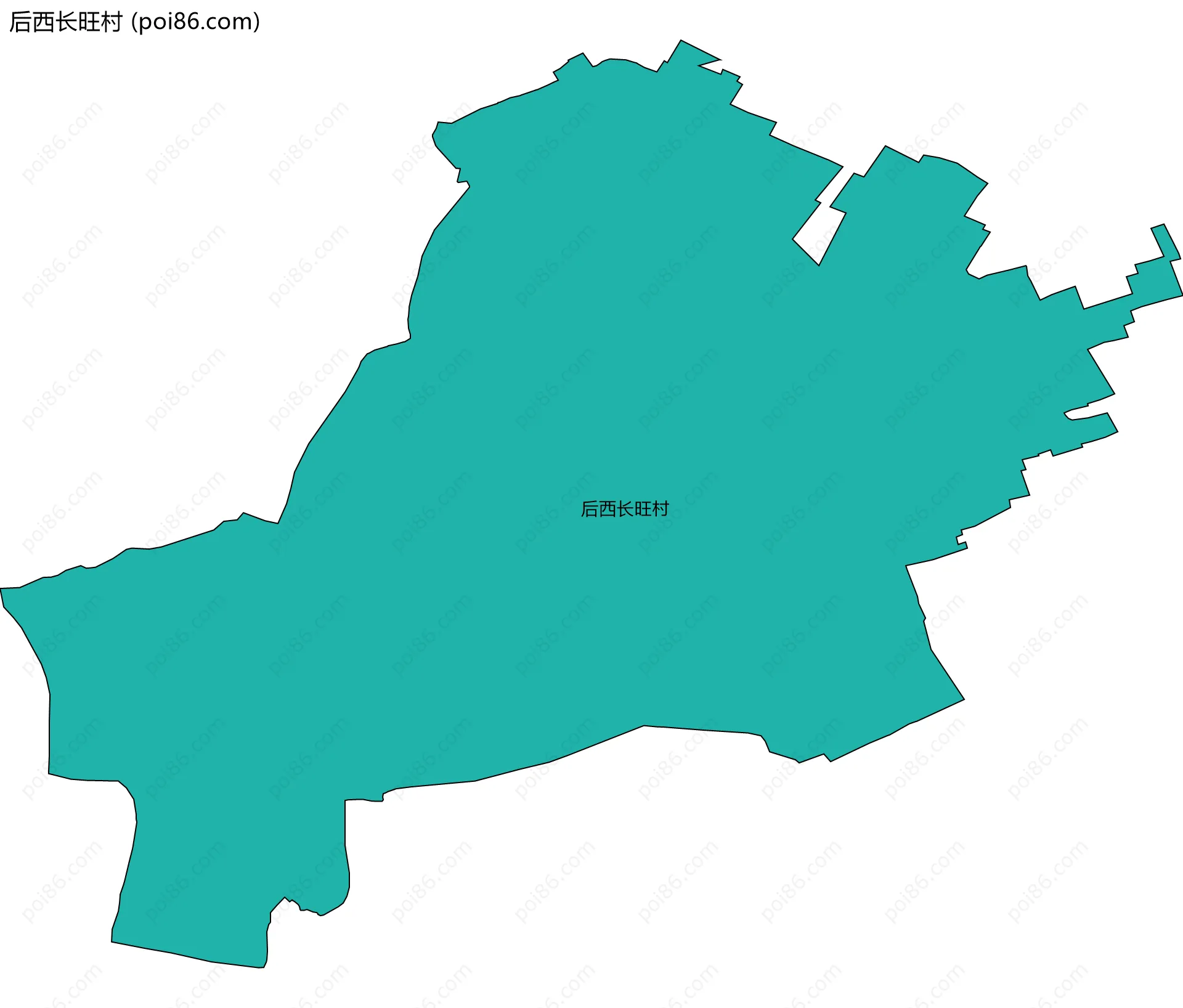 后西长旺村边界地图