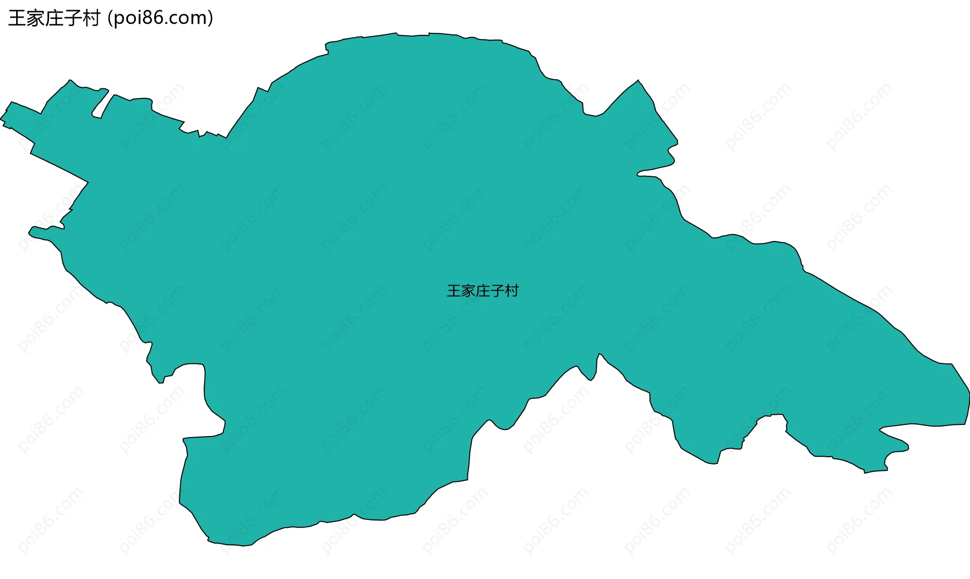 王家庄子村边界地图