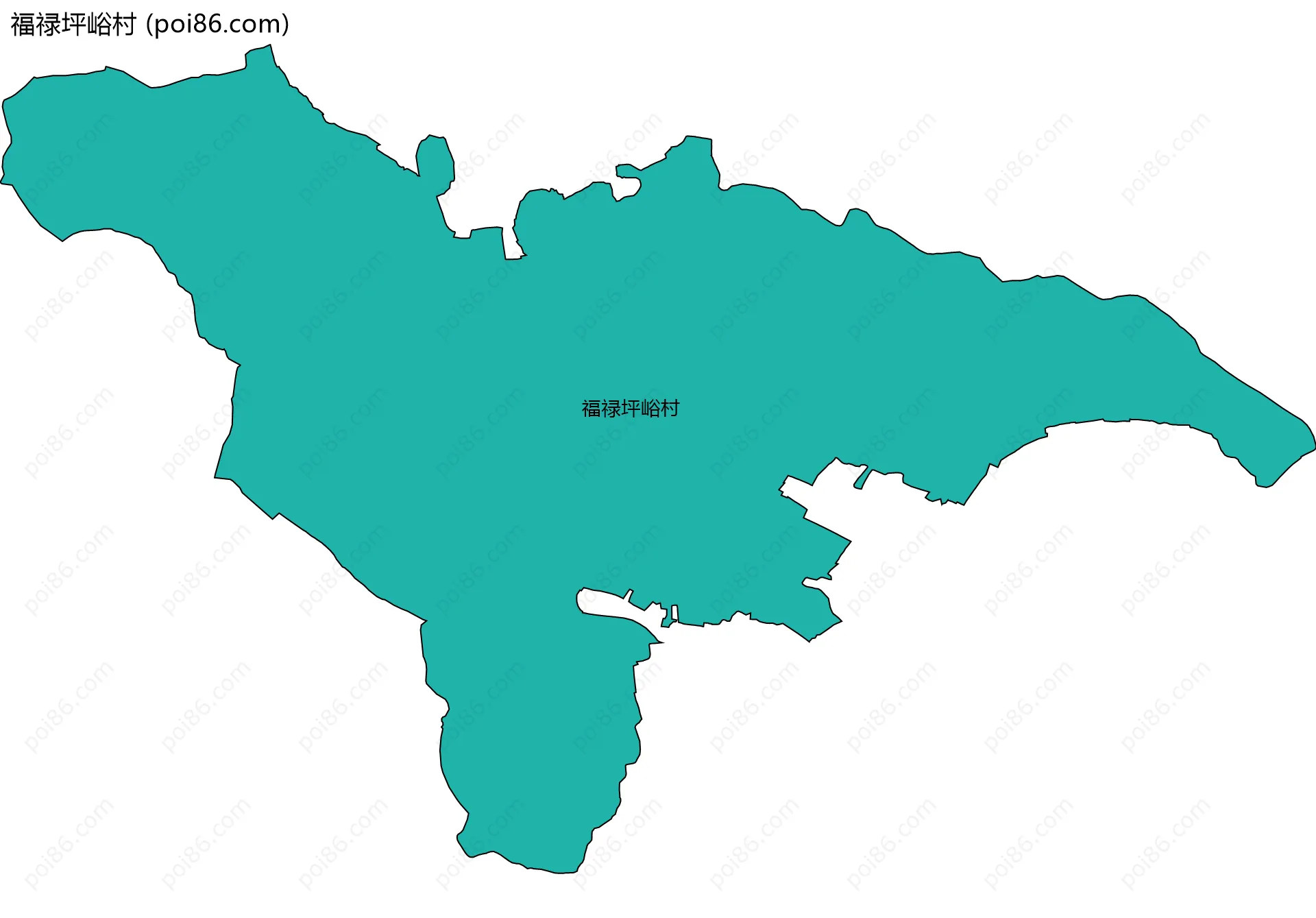 福禄坪峪村边界地图