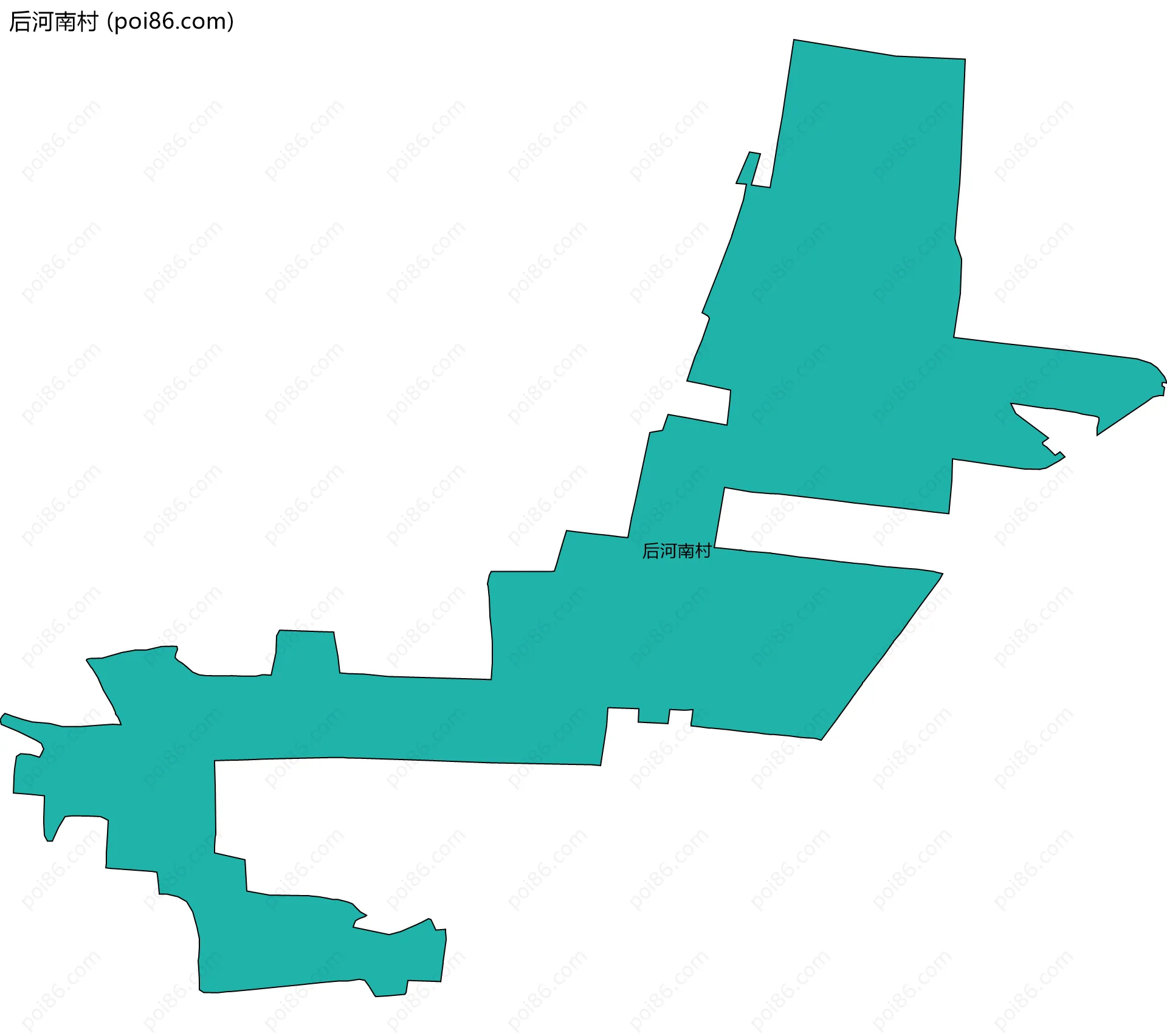 后河南村边界地图