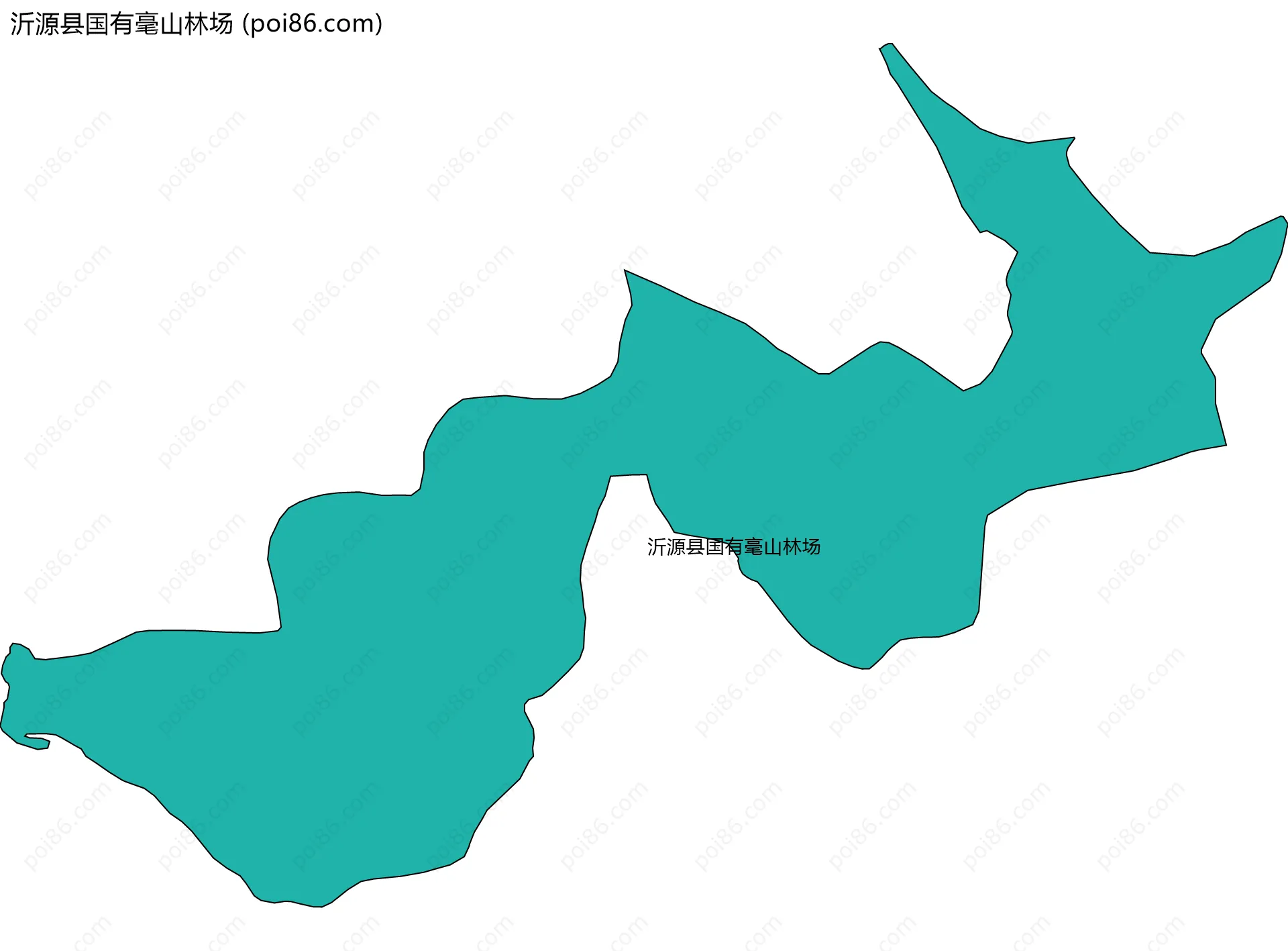 沂源县国有毫山林场边界地图