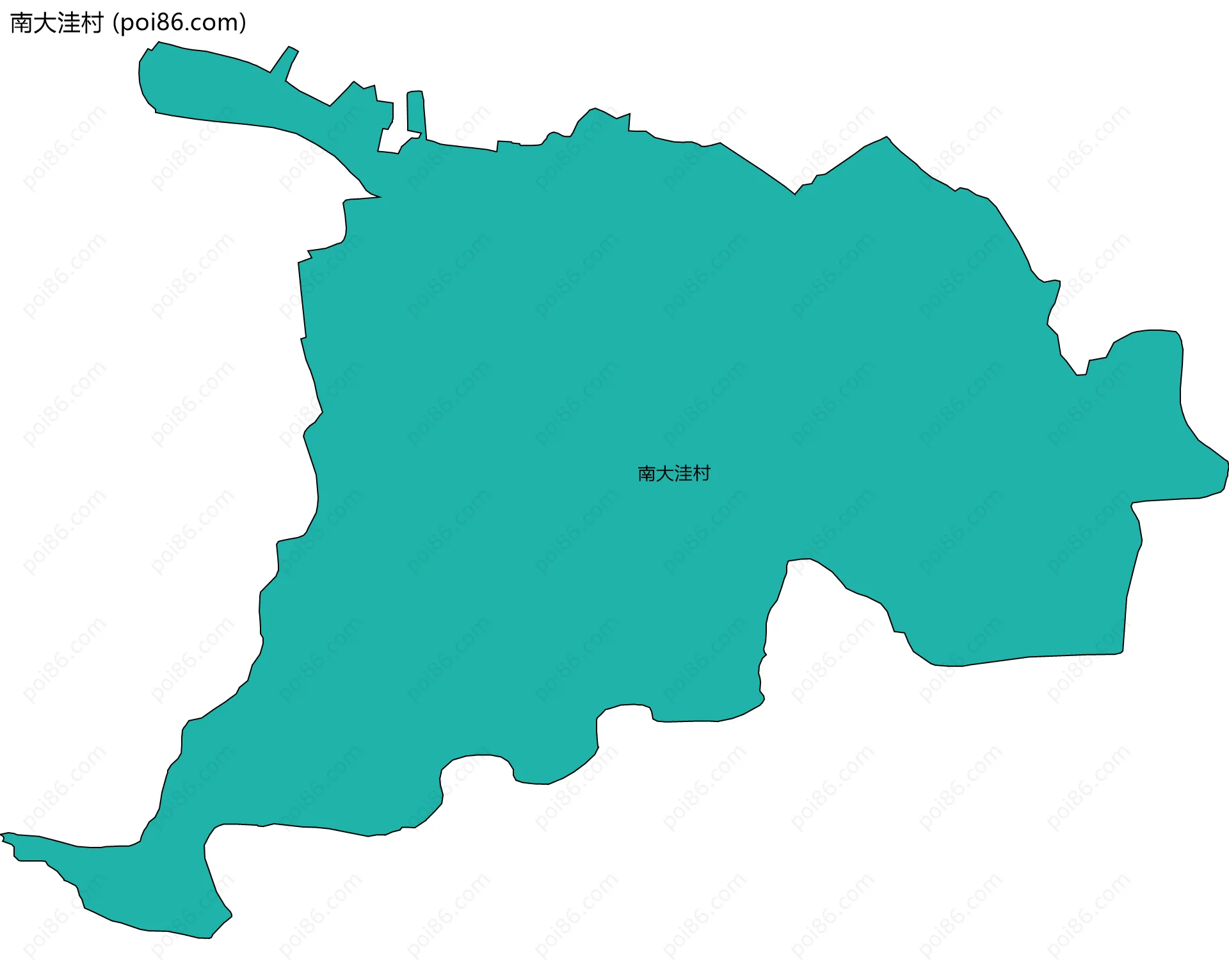 南大洼村边界地图