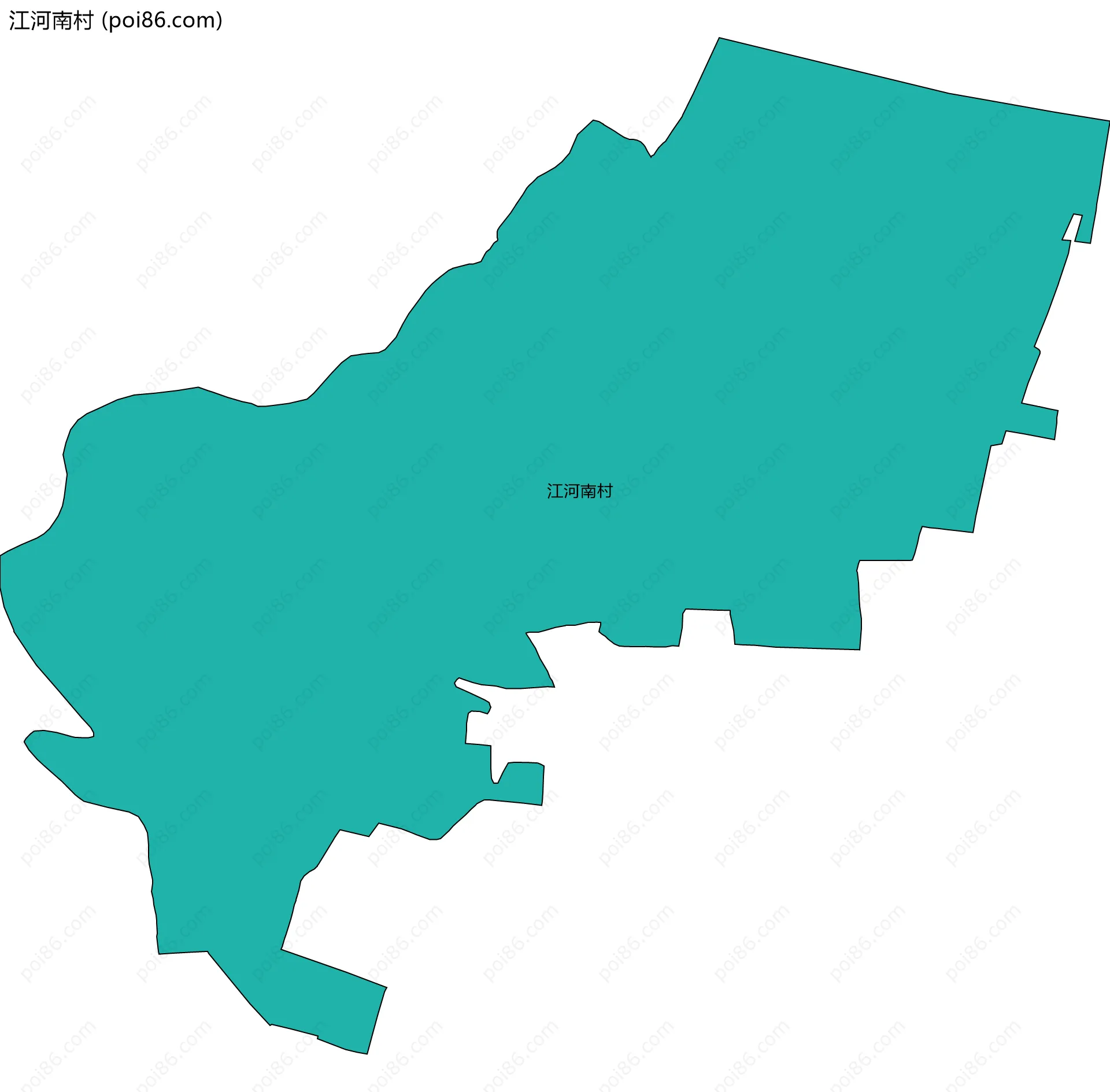 江河南村边界地图