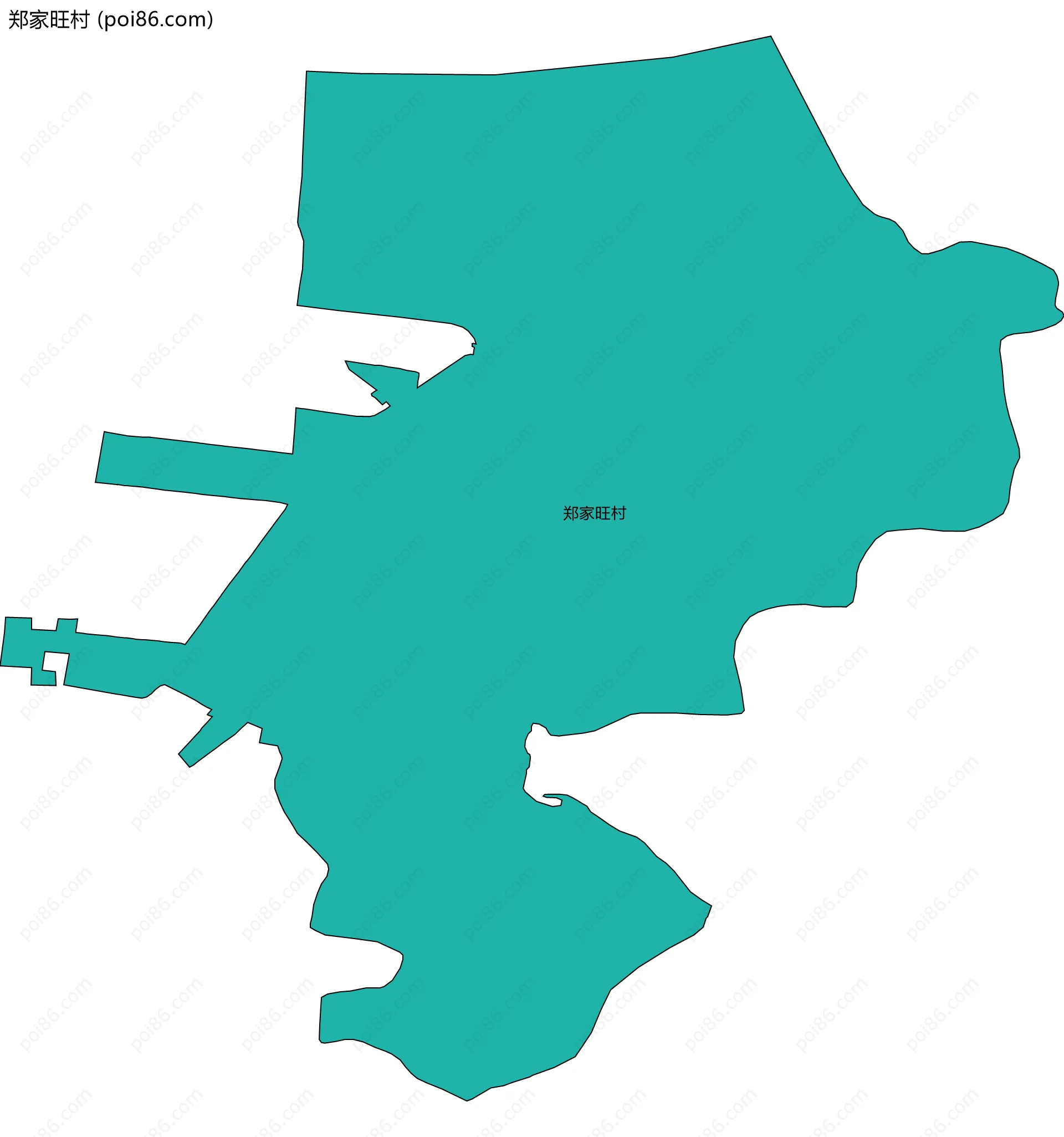 郑家旺村边界地图