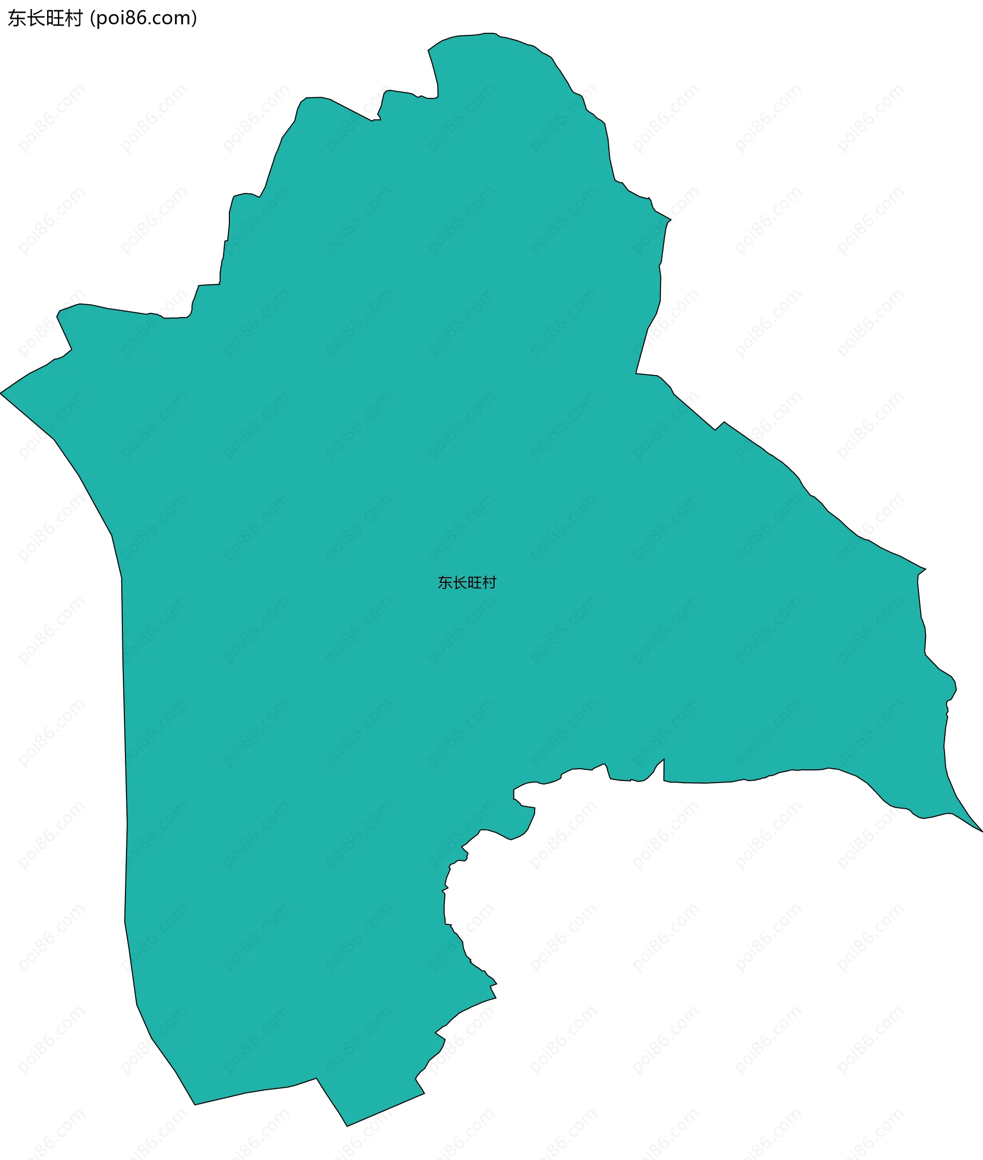 东长旺村边界地图