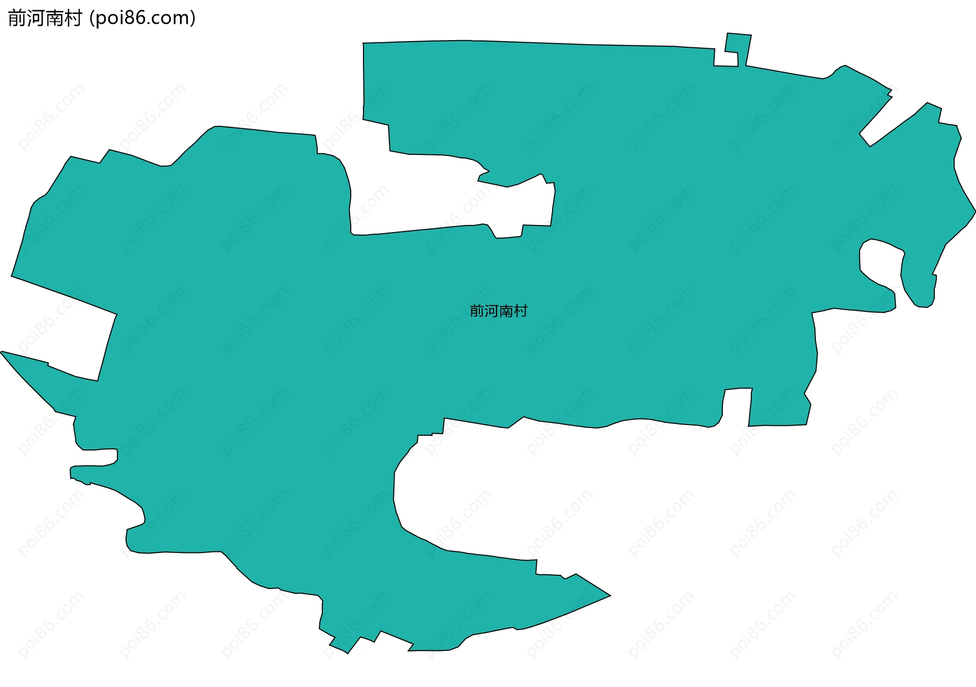 前河南村边界地图