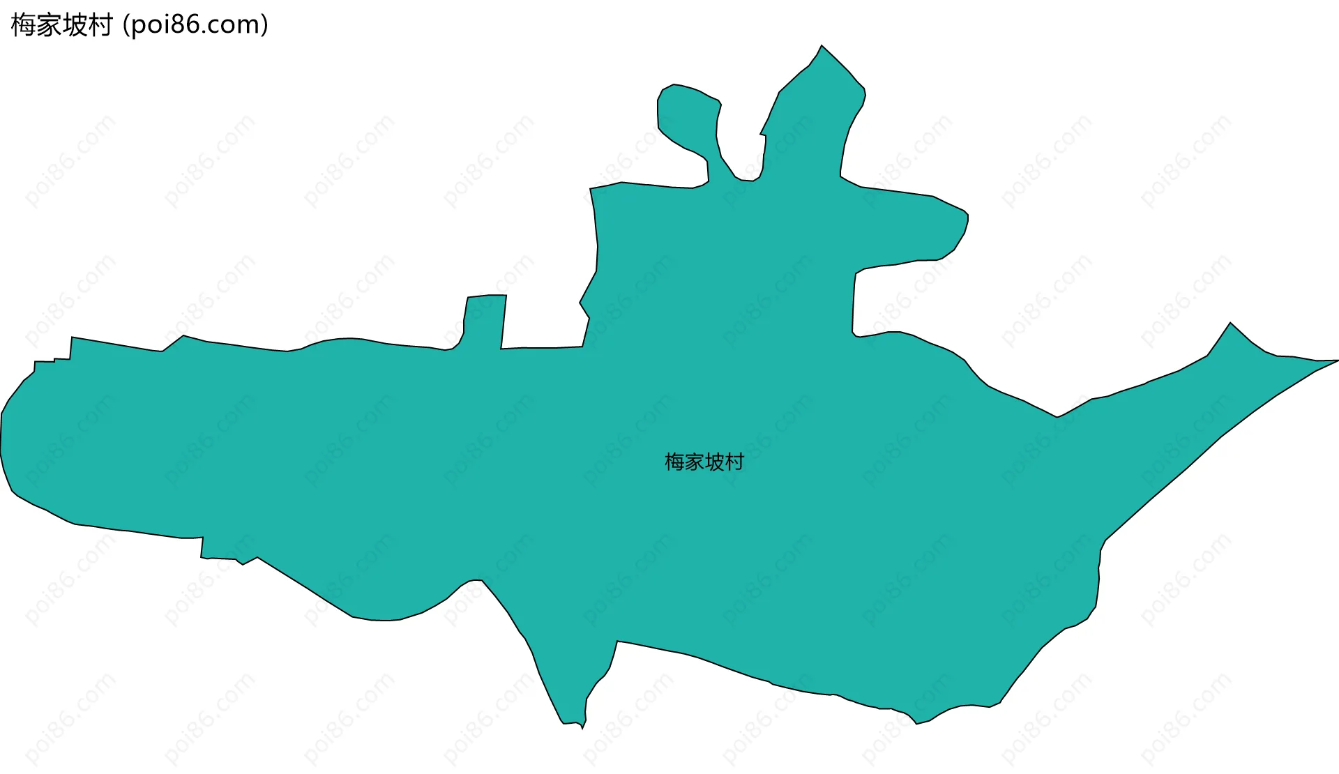 梅家坡村边界地图