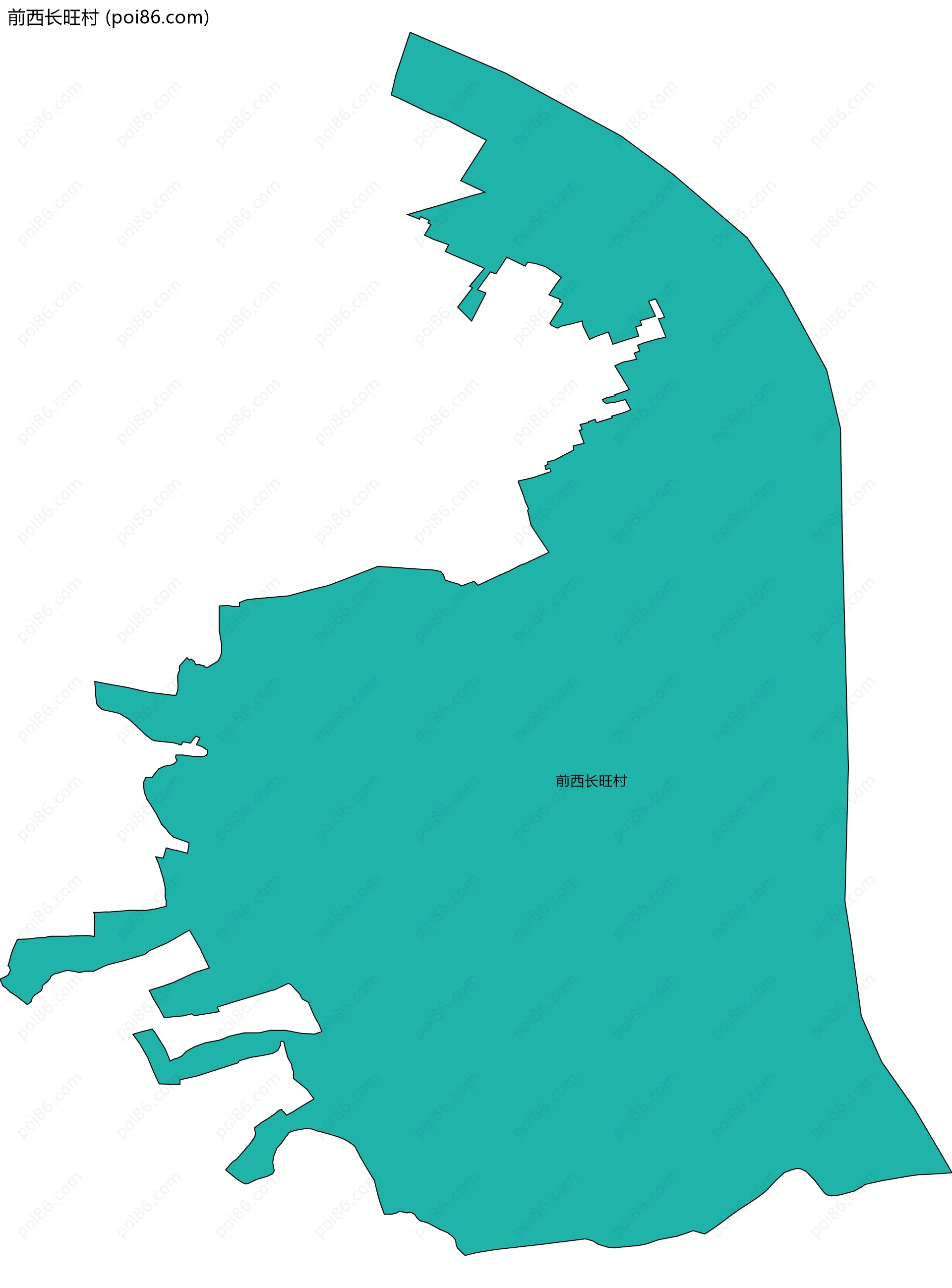 前西长旺村边界地图