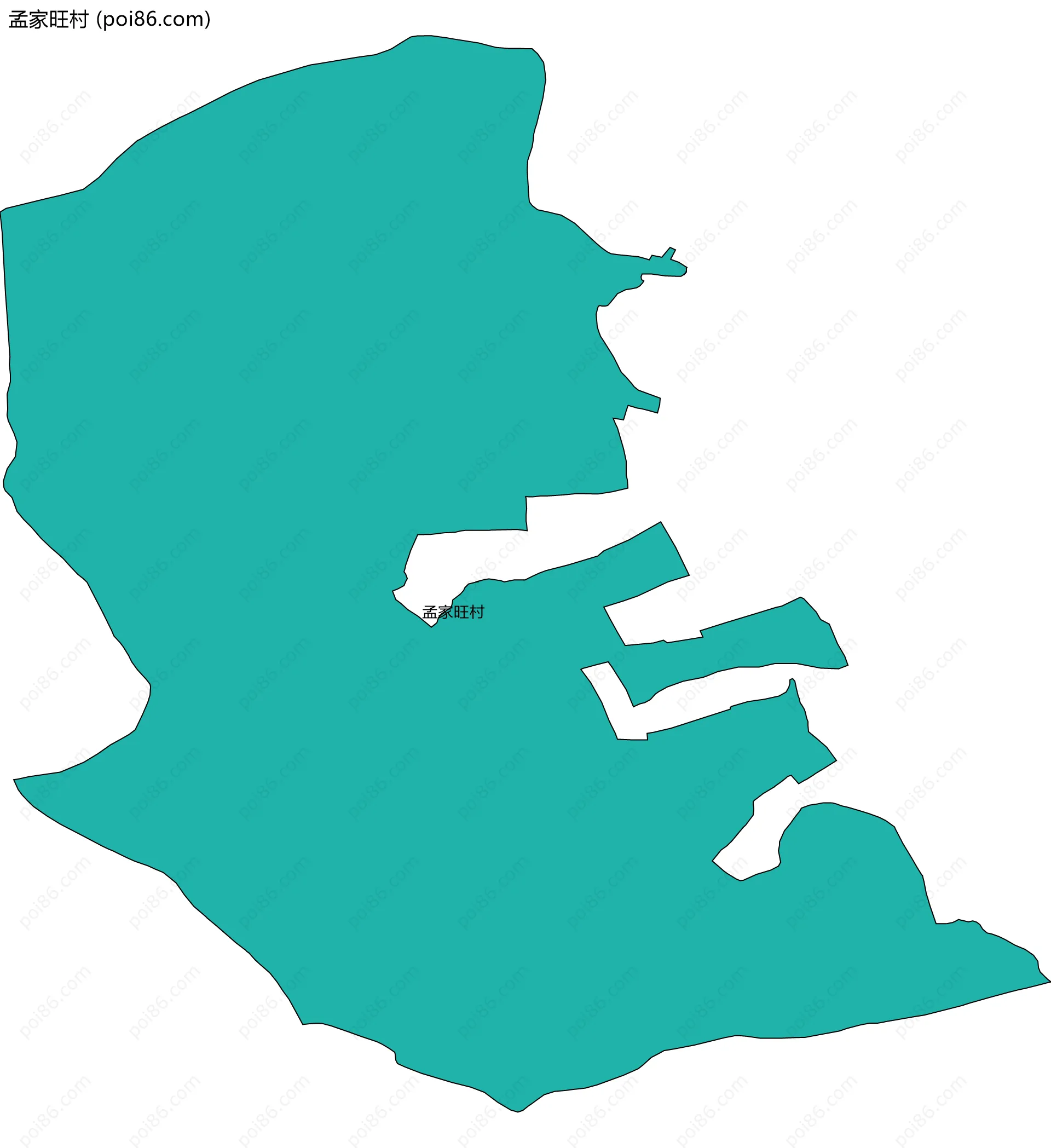 孟家旺村边界地图