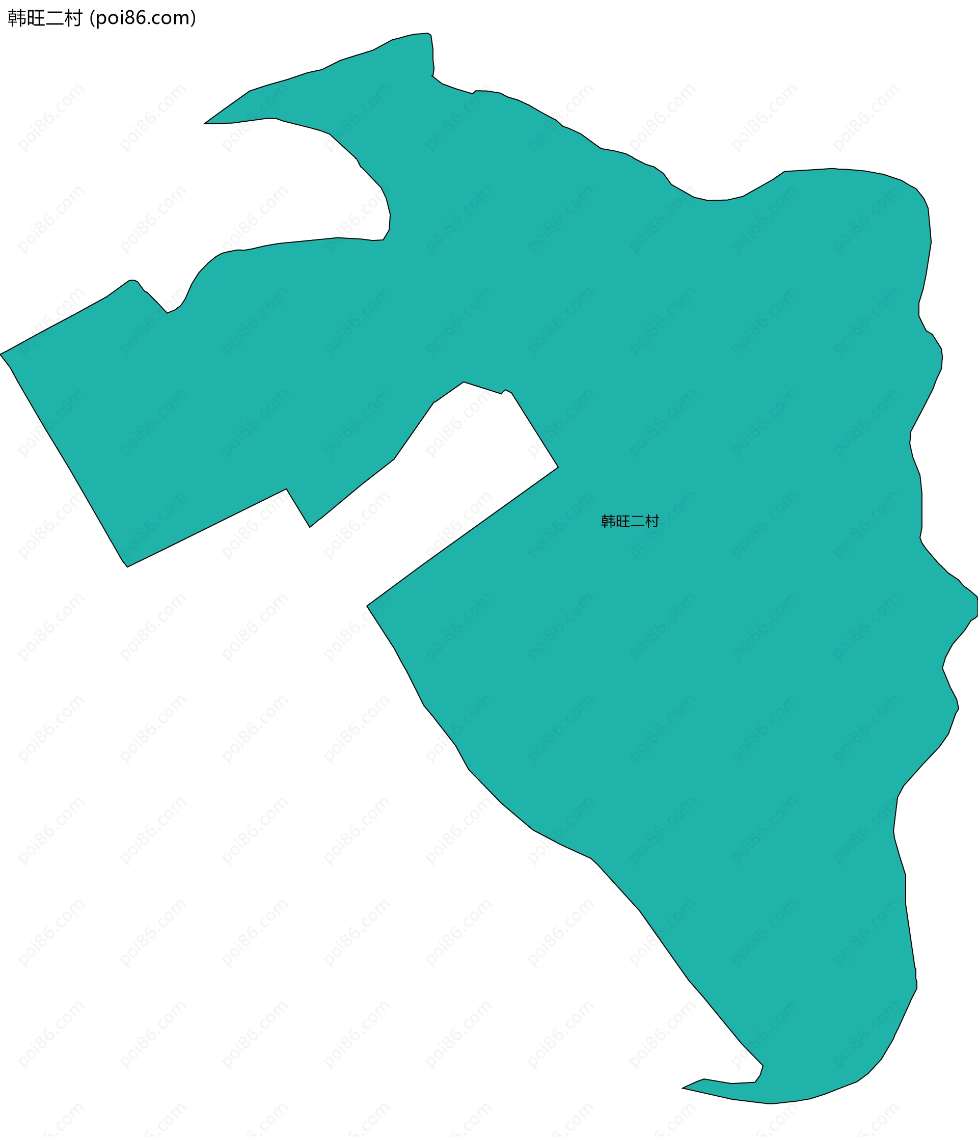 韩旺二村边界地图