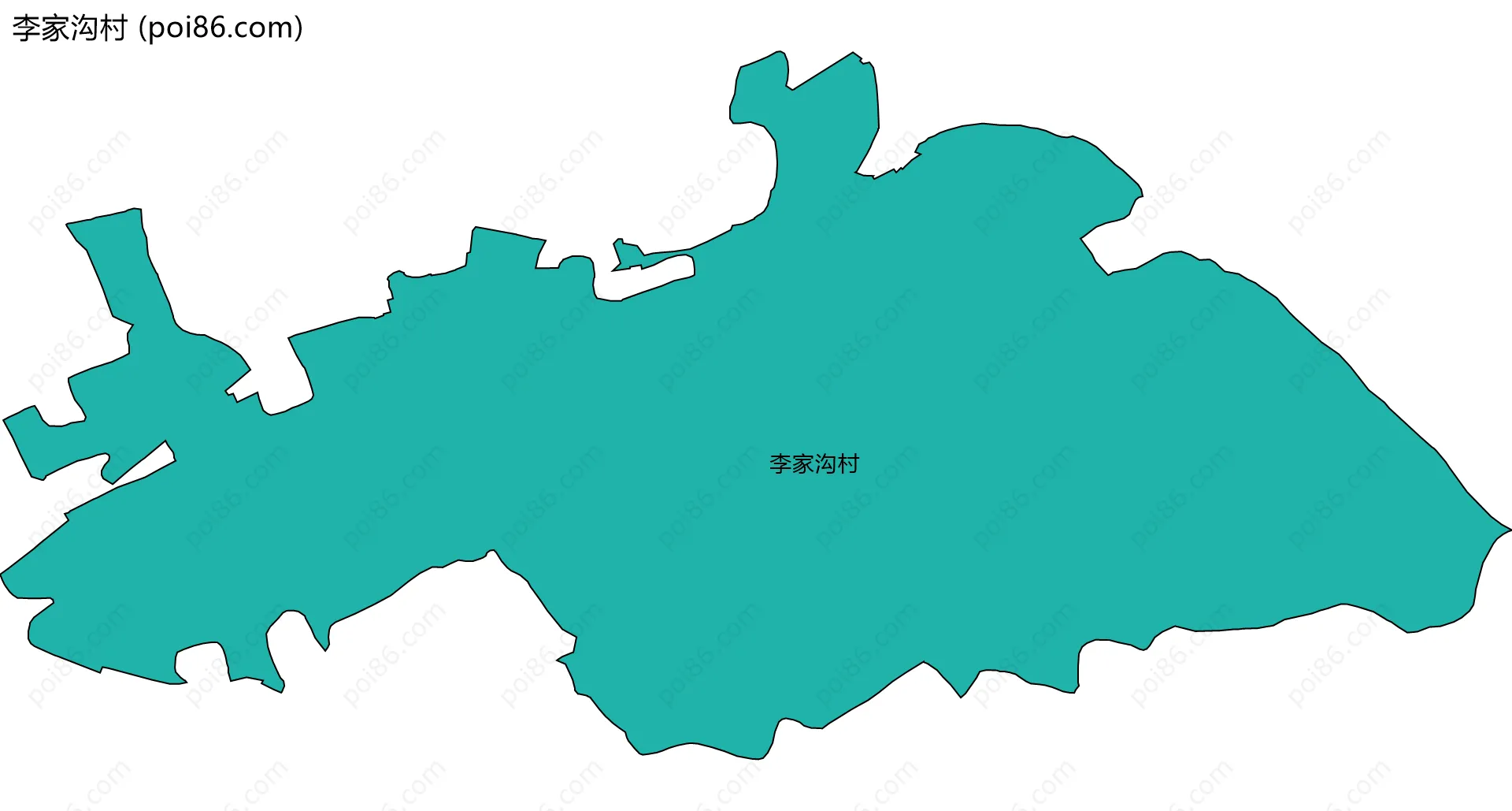 李家沟村边界地图