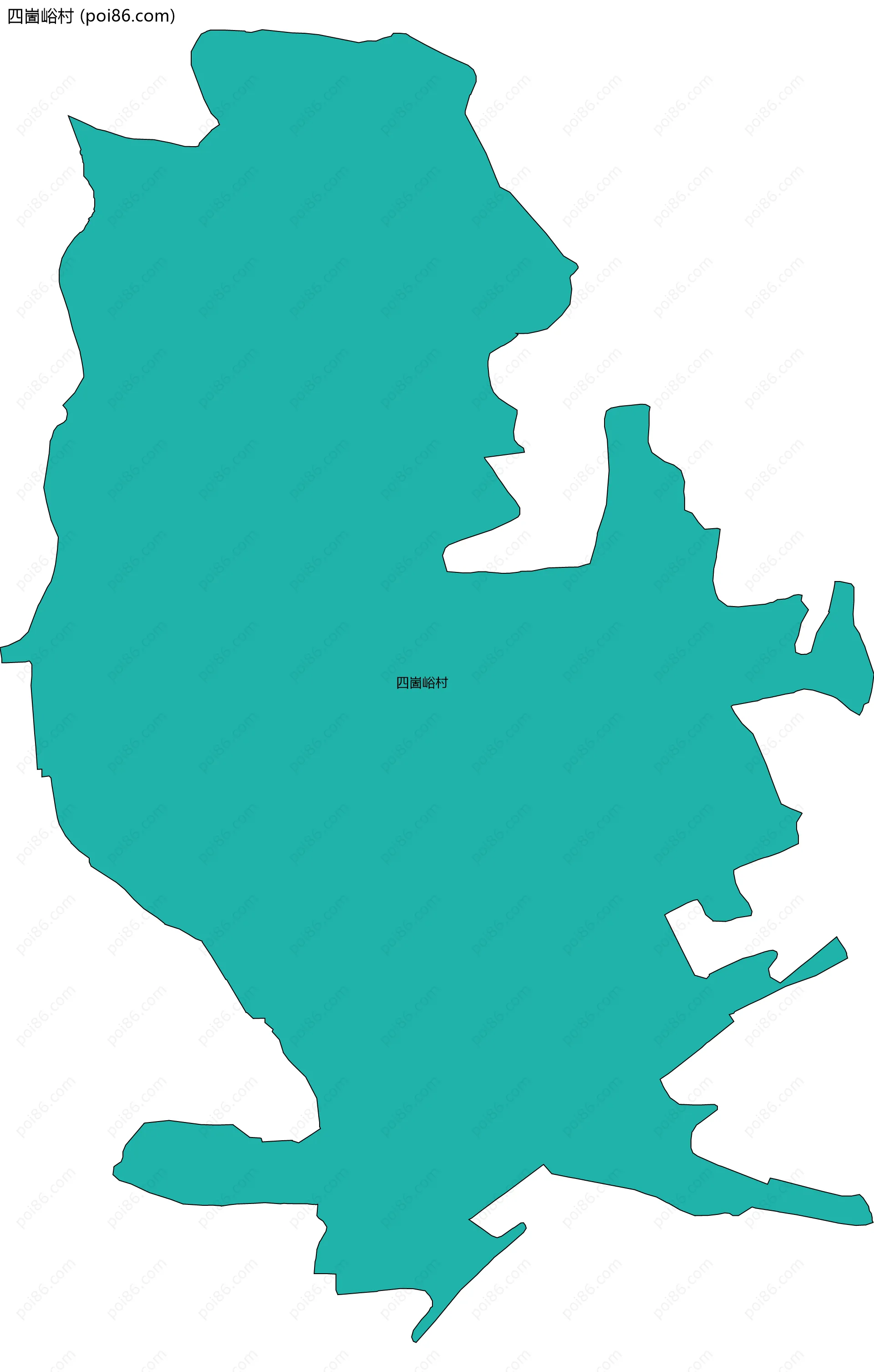 四崮峪村边界地图