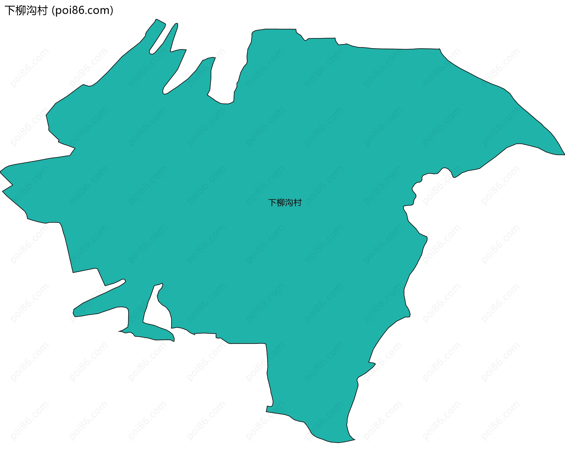 下柳沟村边界地图