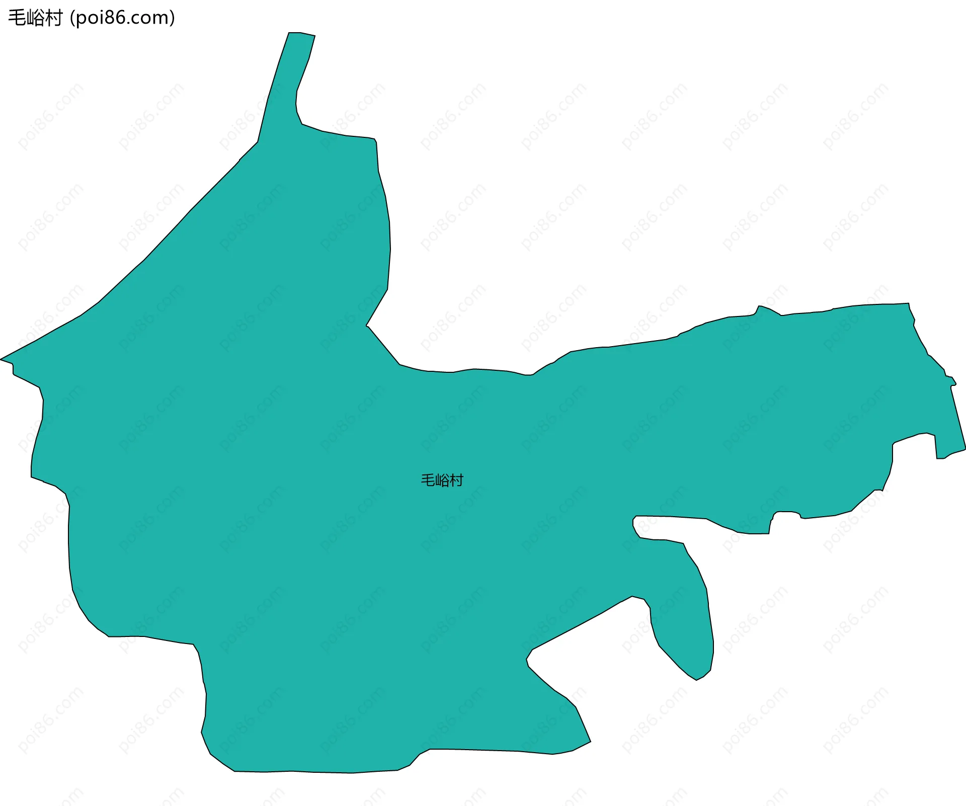 毛峪村边界地图