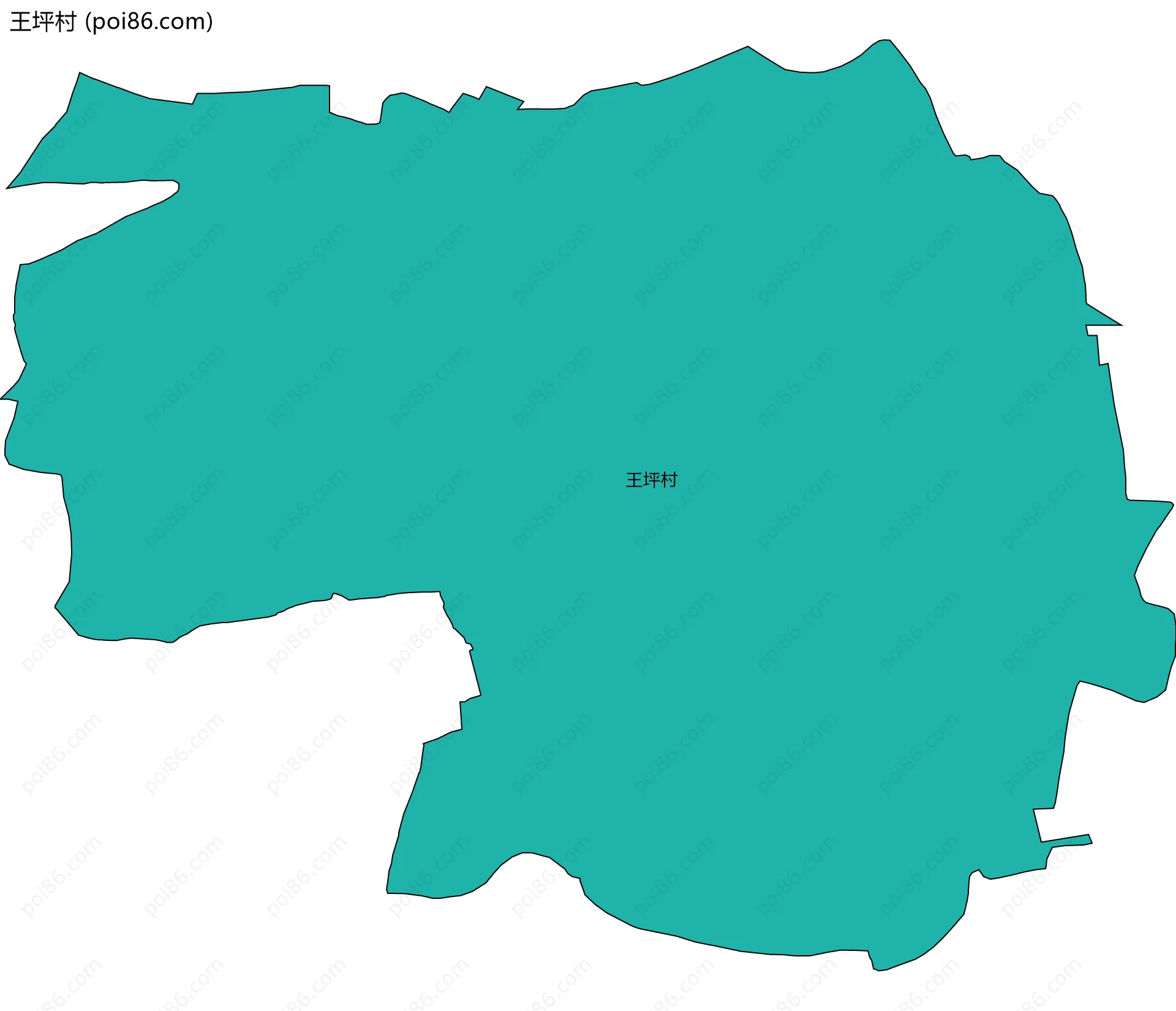 王坪村边界地图