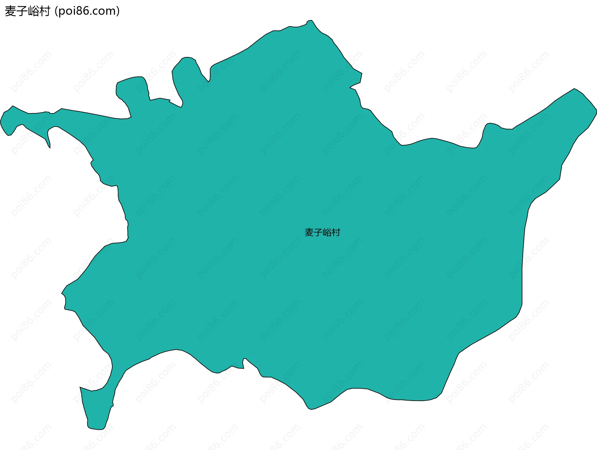 麦子峪村边界地图