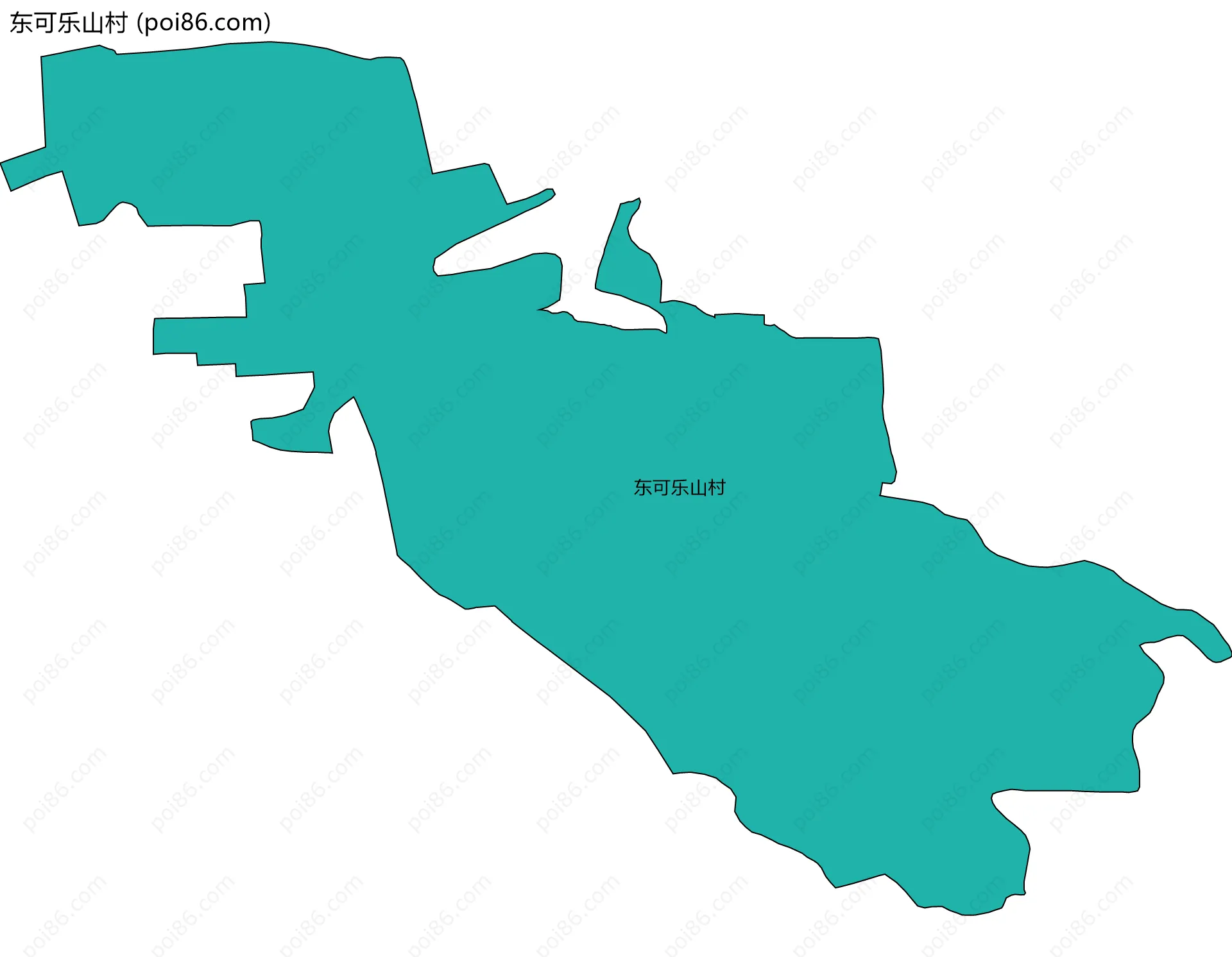 东可乐山村边界地图