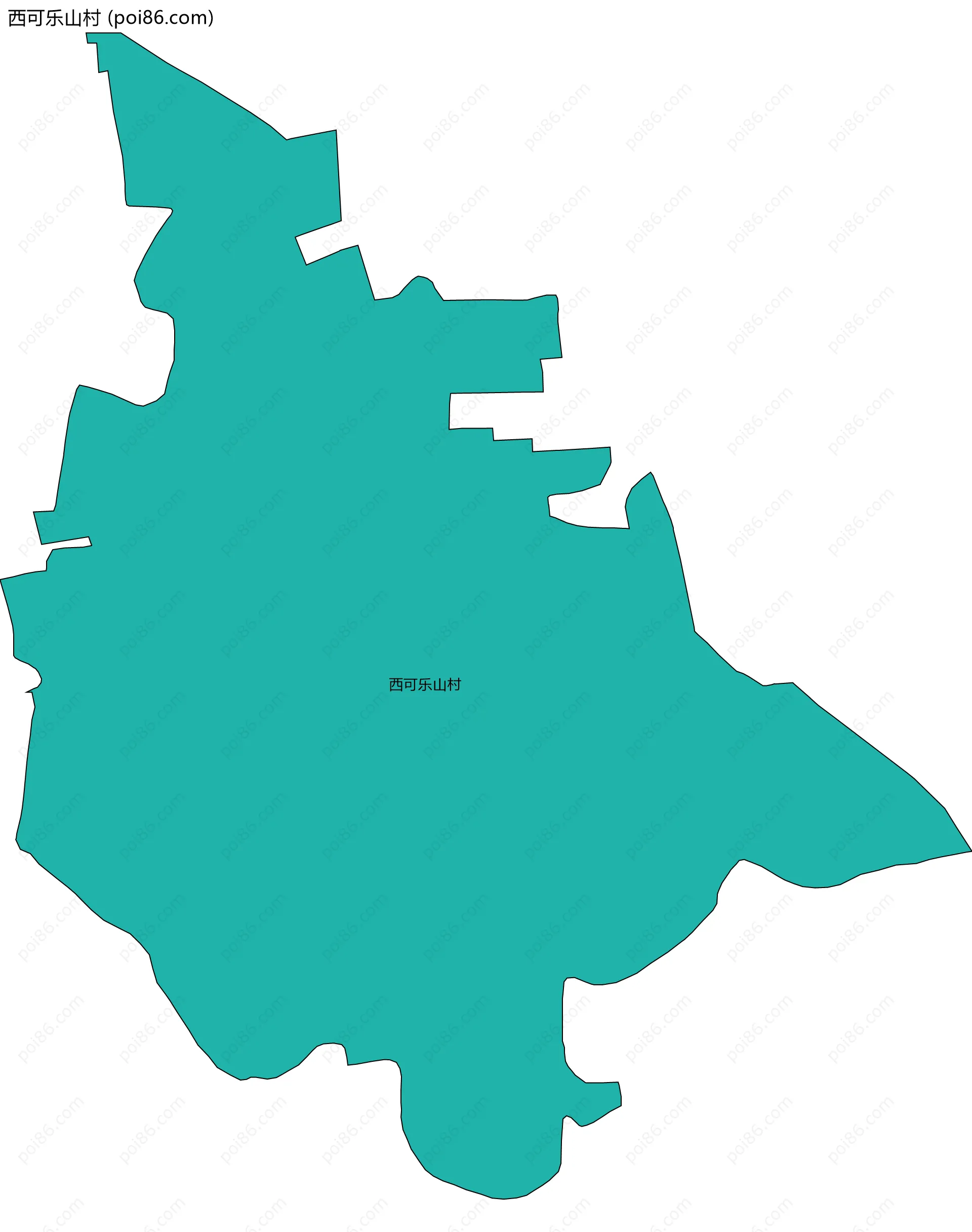 西可乐山村边界地图