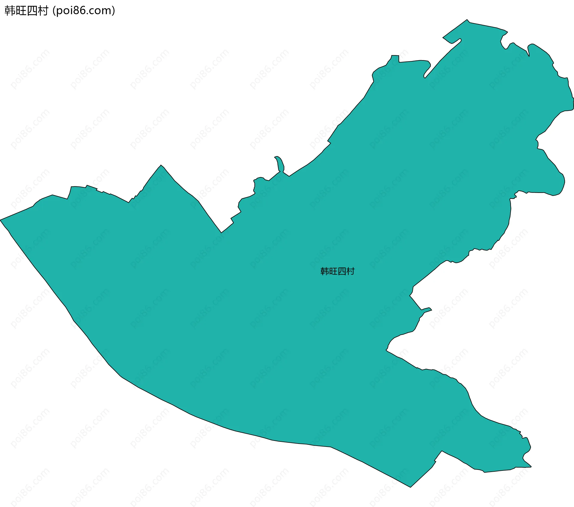 韩旺四村边界地图