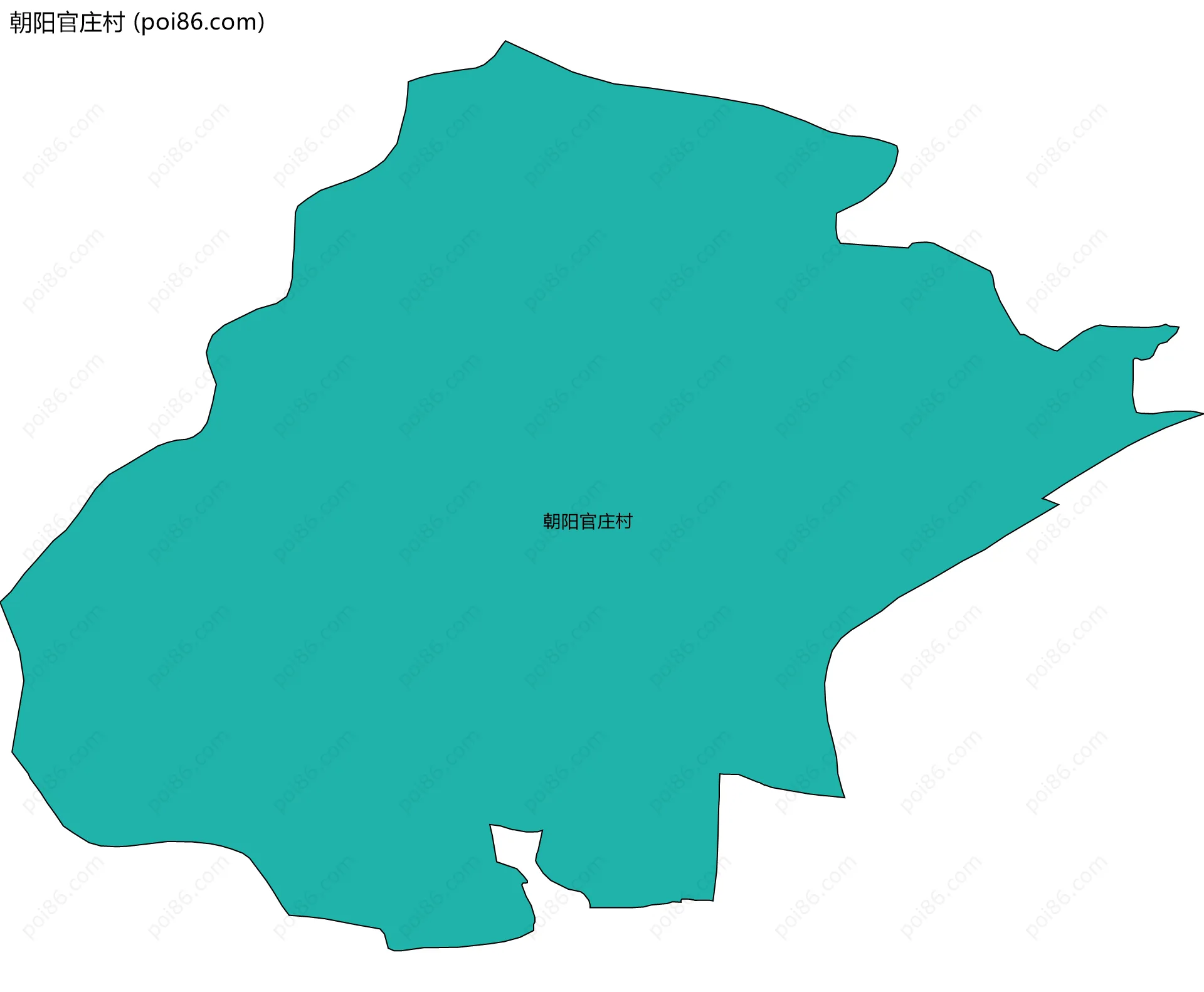 朝阳官庄村边界地图