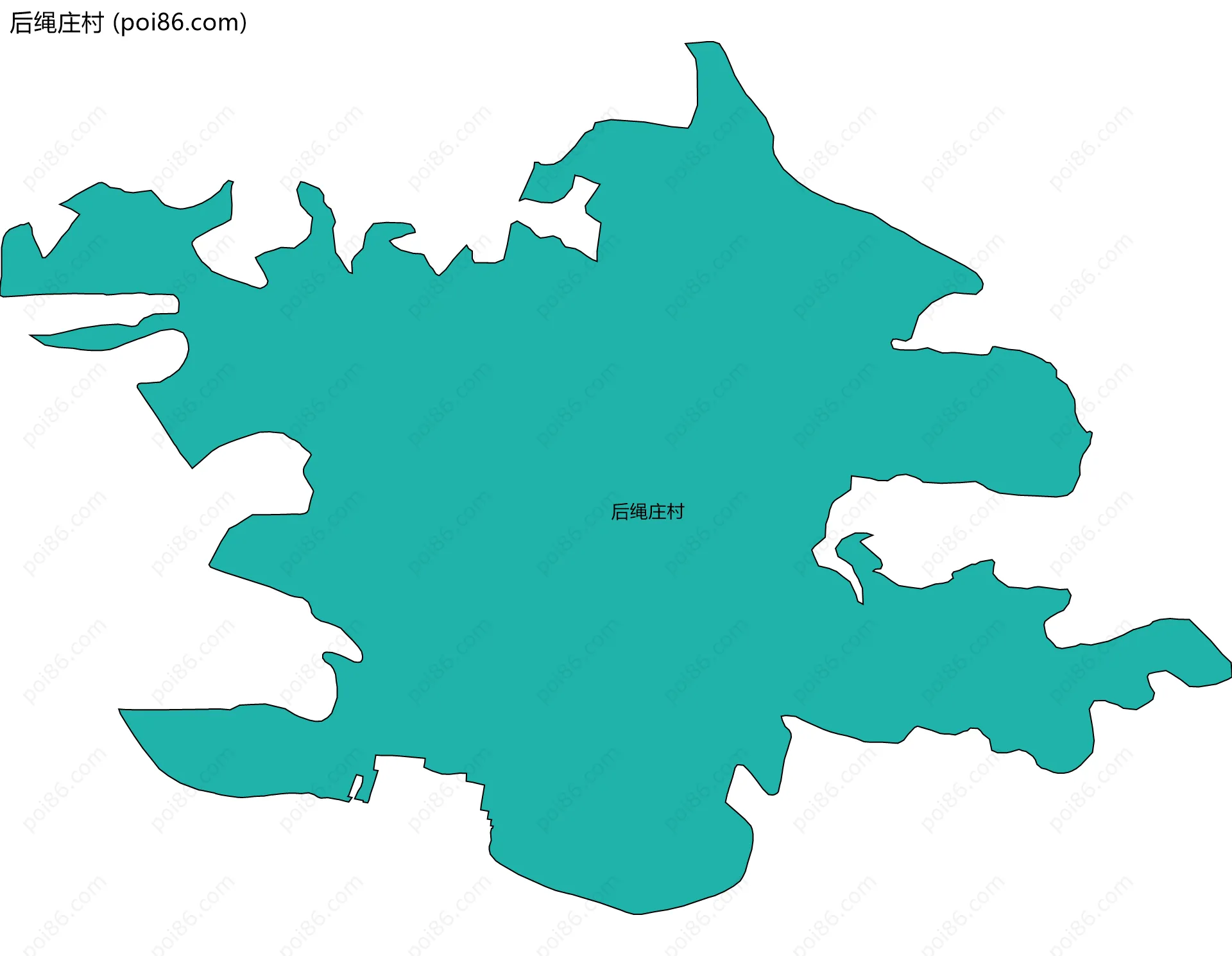 后绳庄村边界地图