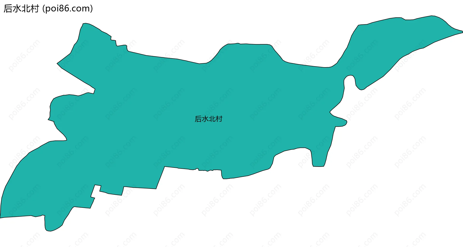 后水北村边界地图