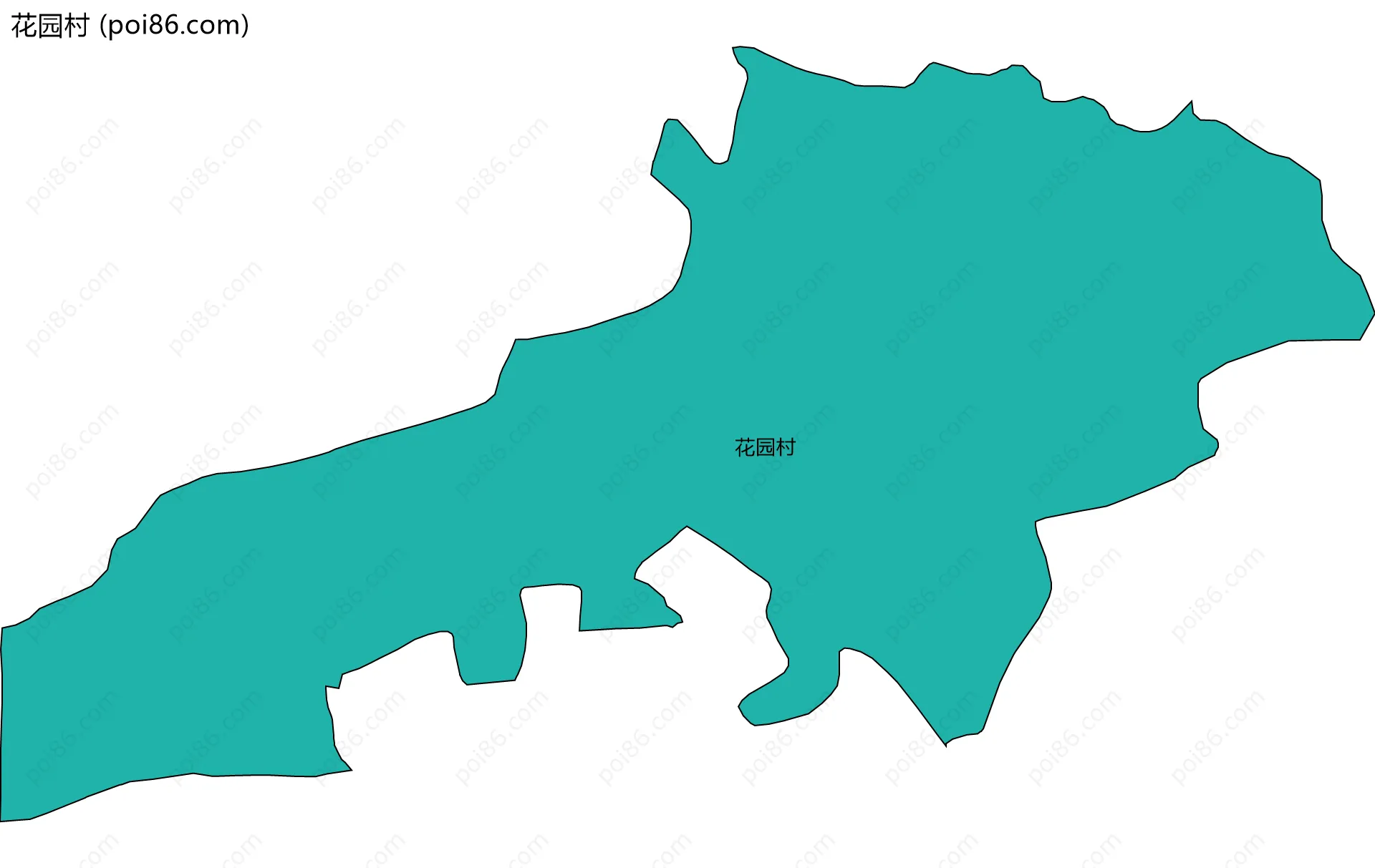 花园村边界地图
