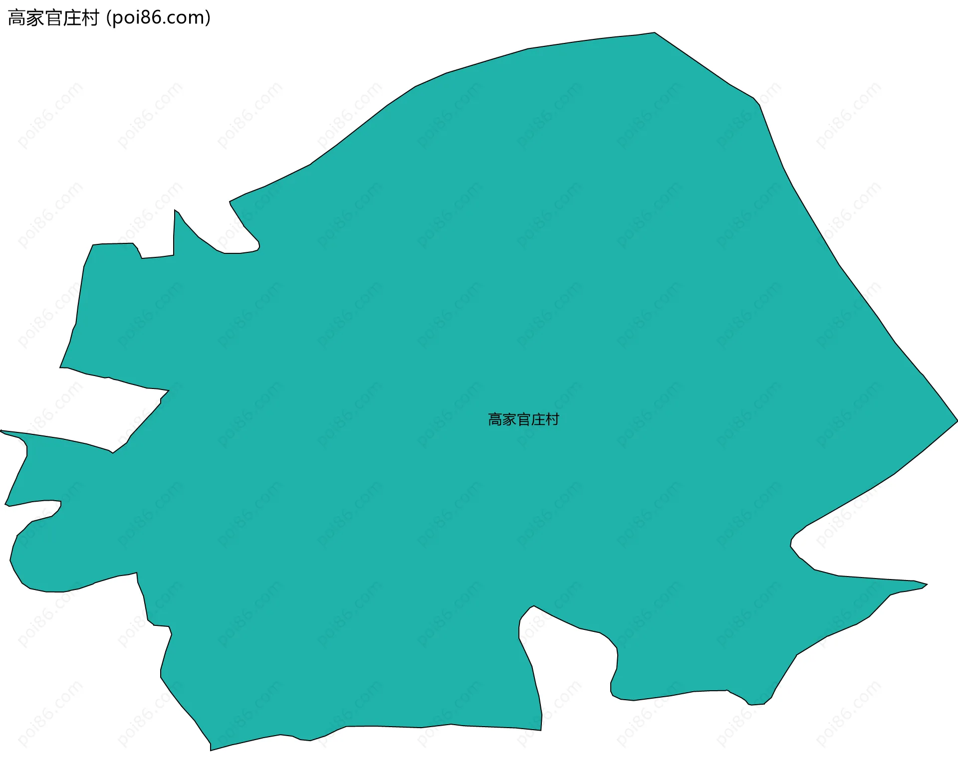 高家官庄村边界地图
