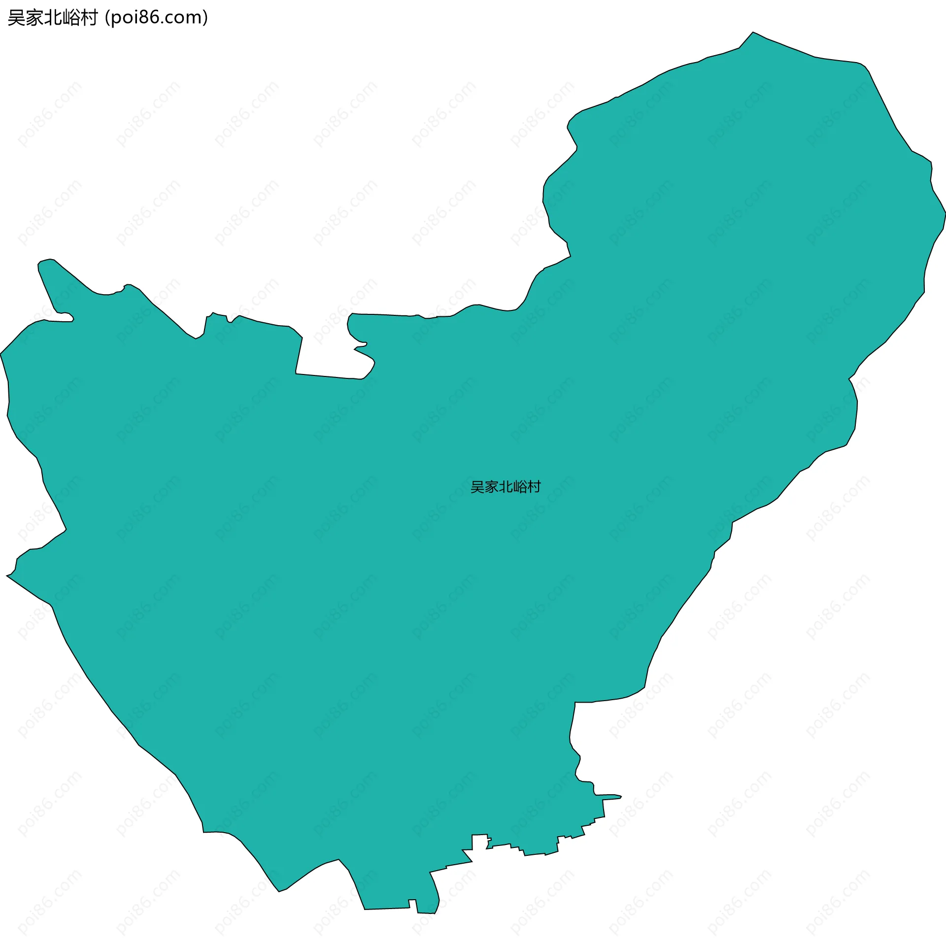 吴家北峪村边界地图