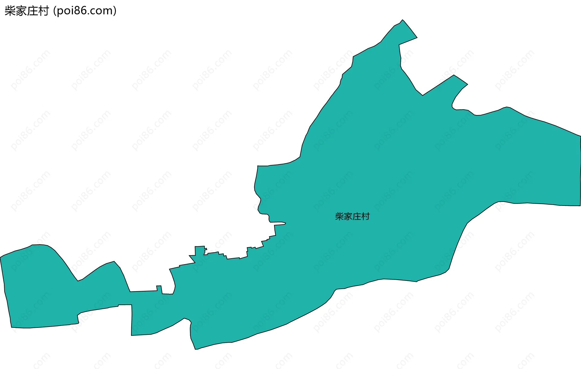 柴家庄村边界地图