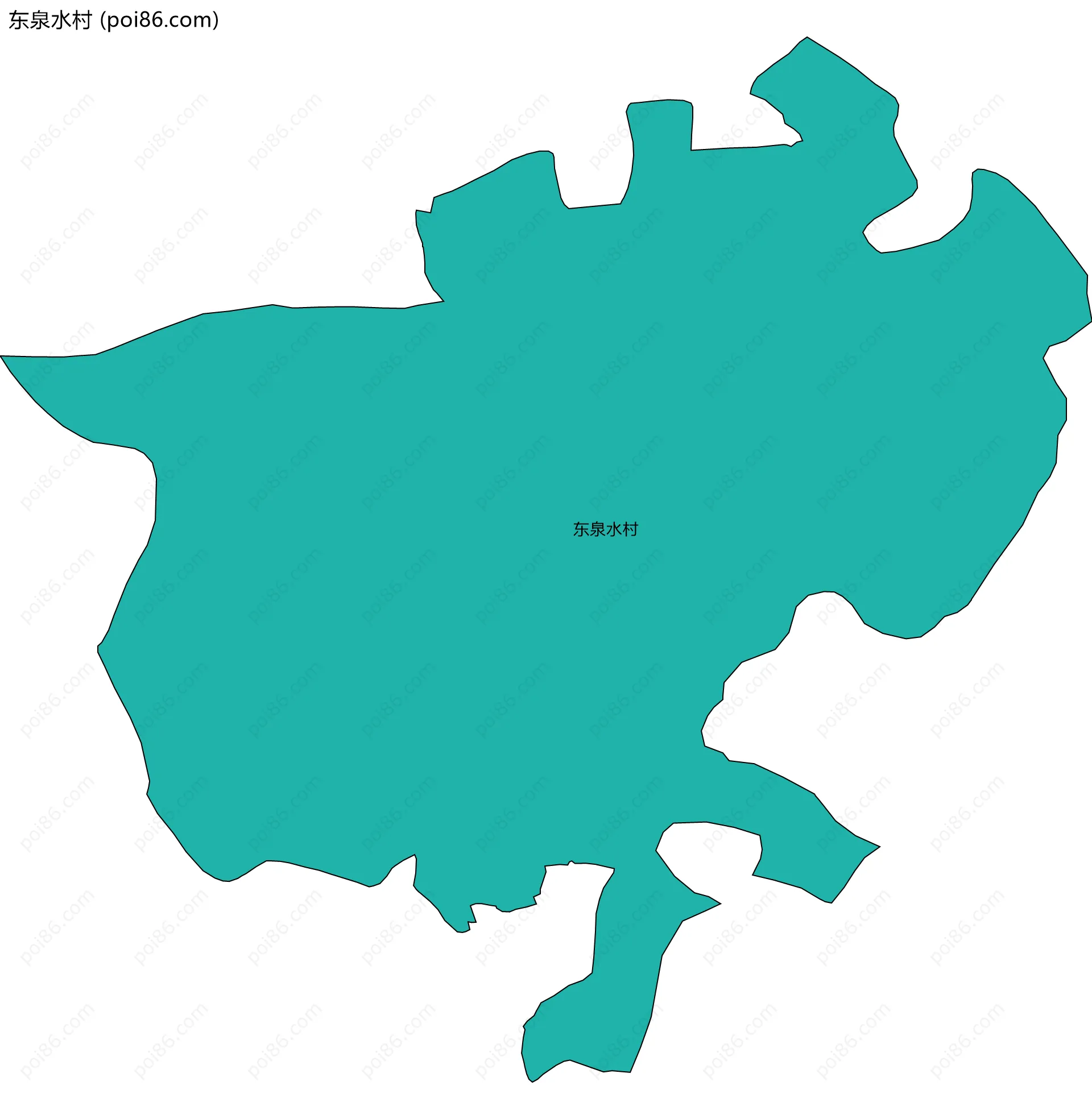 东泉水村边界地图