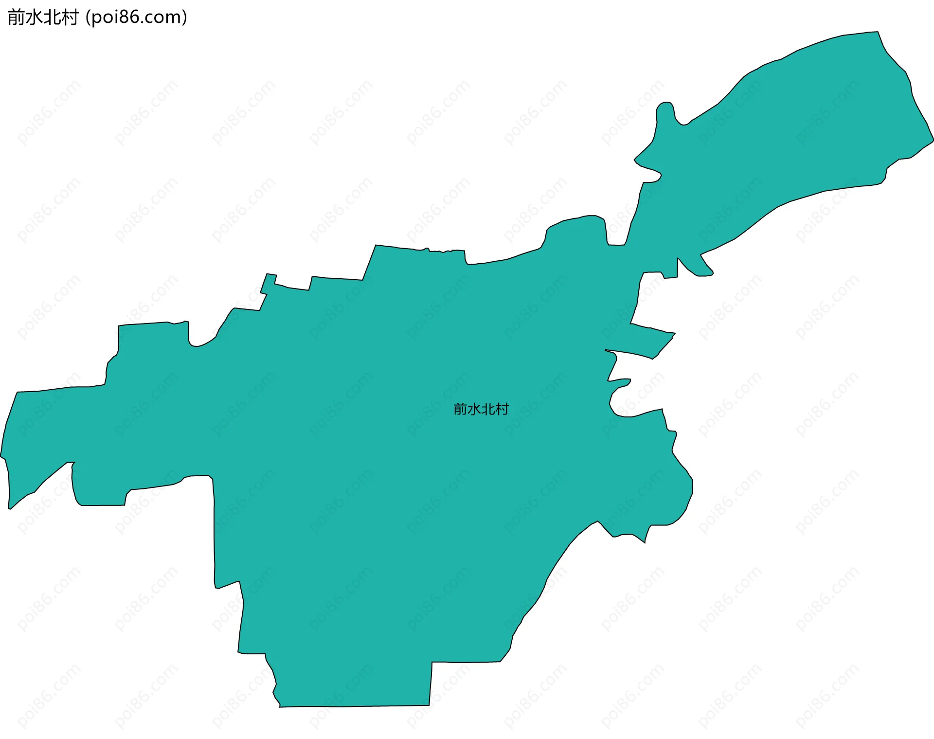 前水北村边界地图