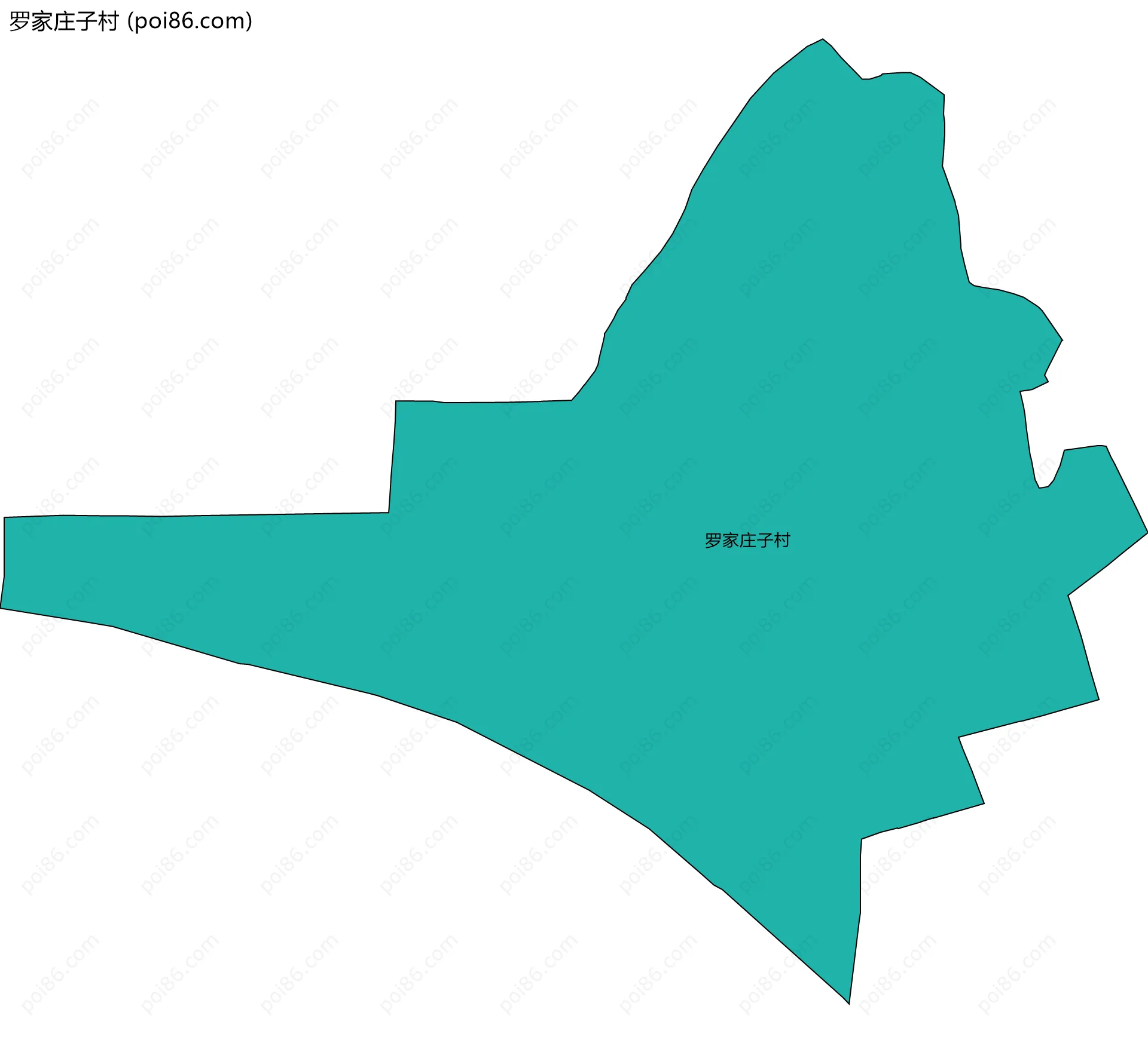 罗家庄子村边界地图