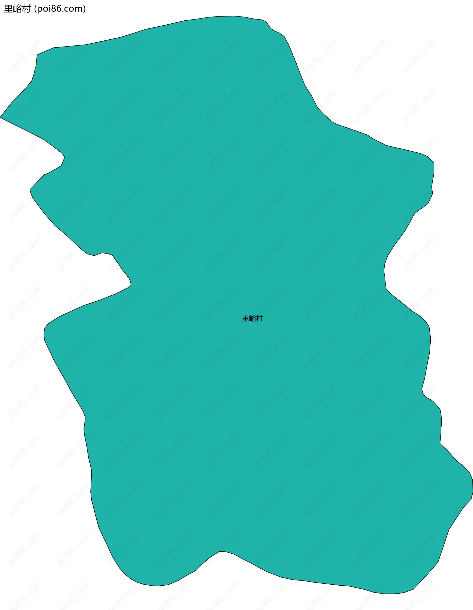 里峪村边界地图