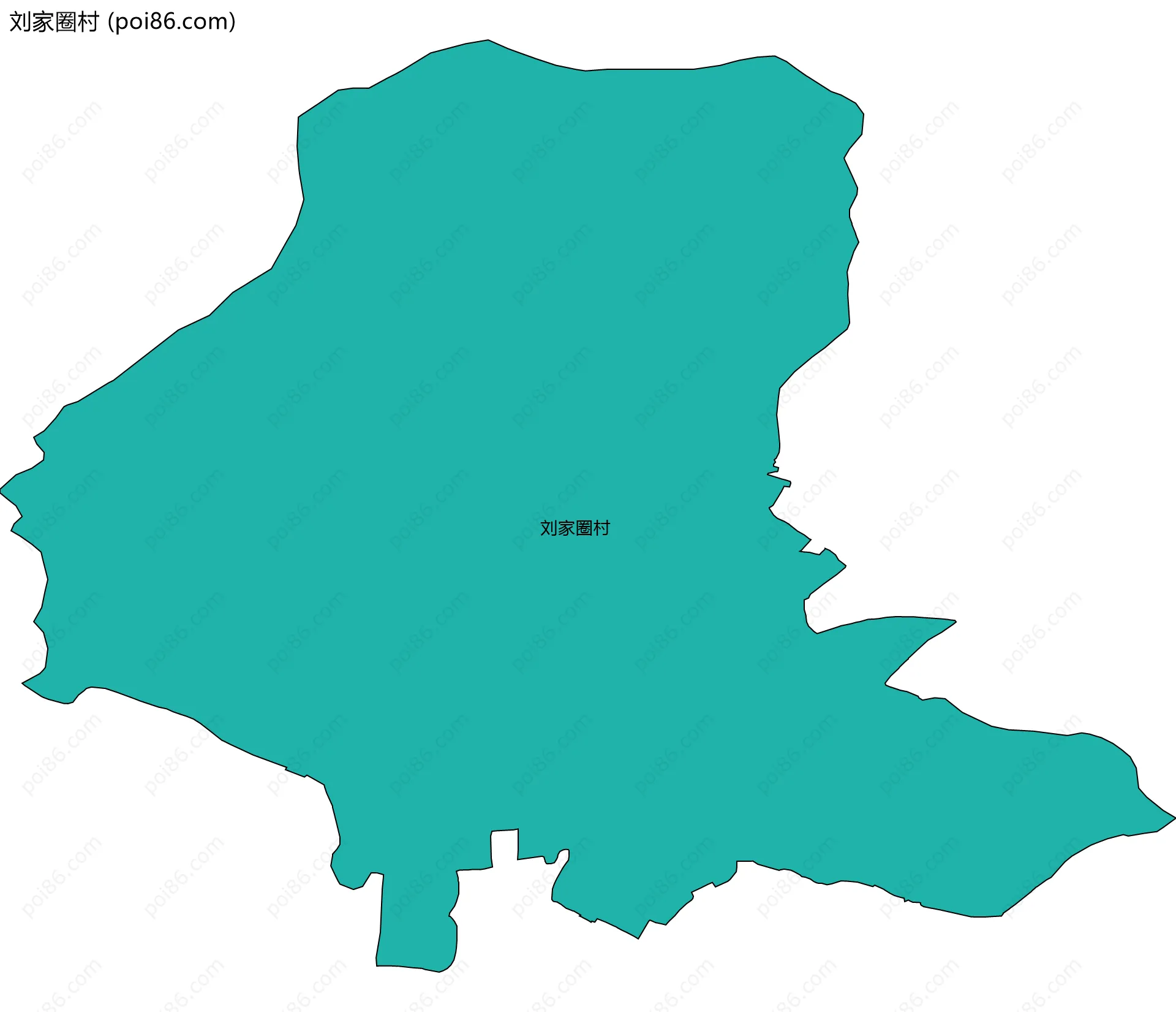 刘家圈村边界地图